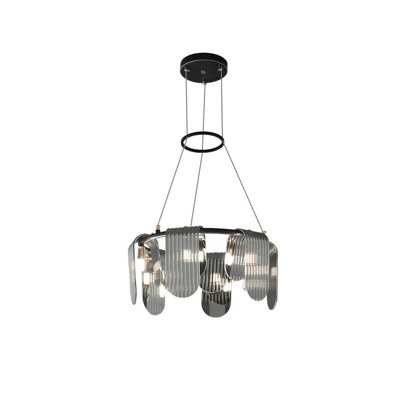 Leo Modern Glass Chandelier-Neutral Decor