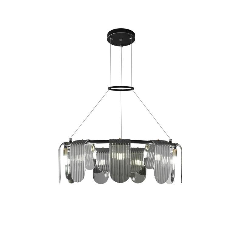 Leo Modern Glass Chandelier-Neutral Decor