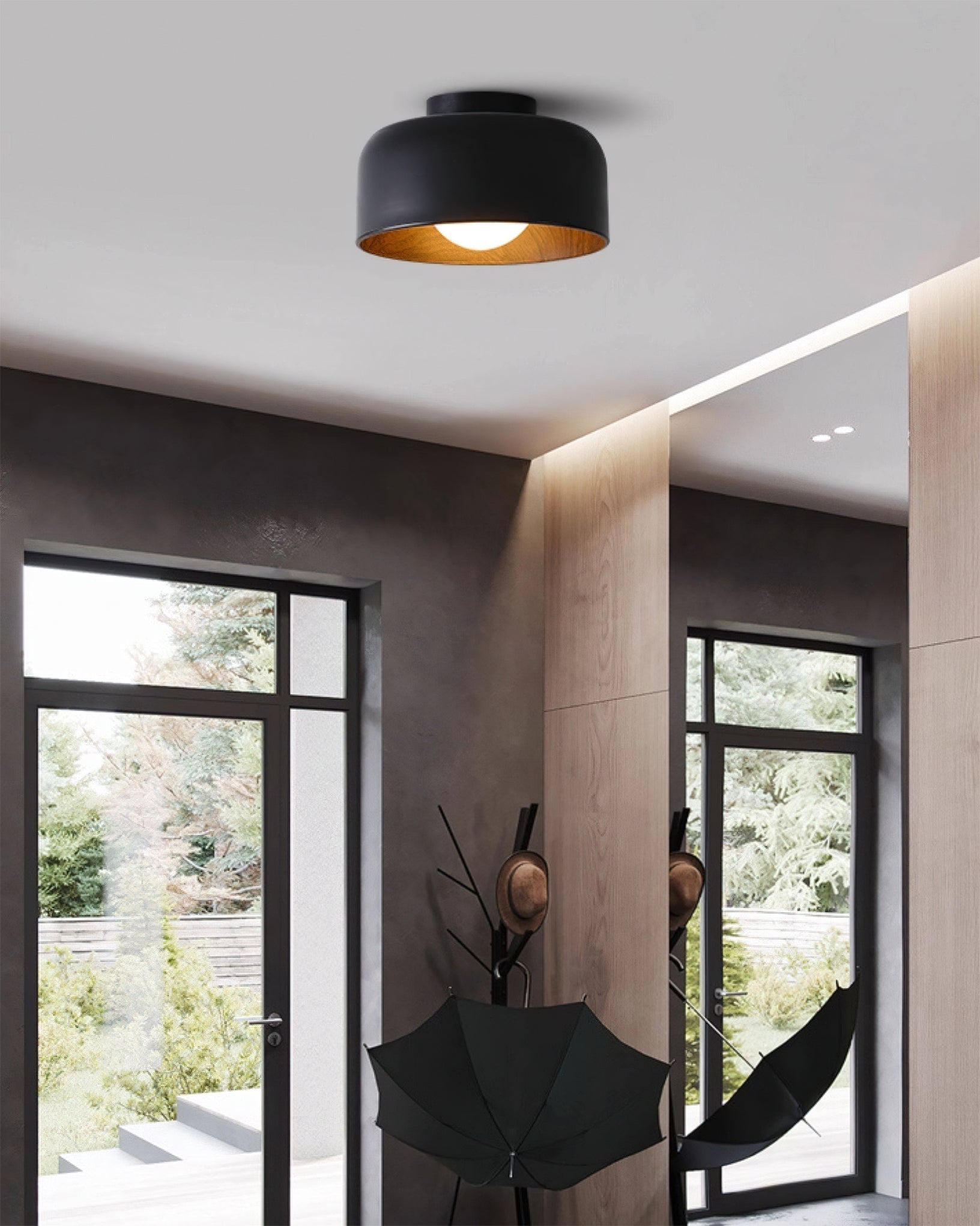 Folkio Ceiling Light installed in a kitchen above an island.