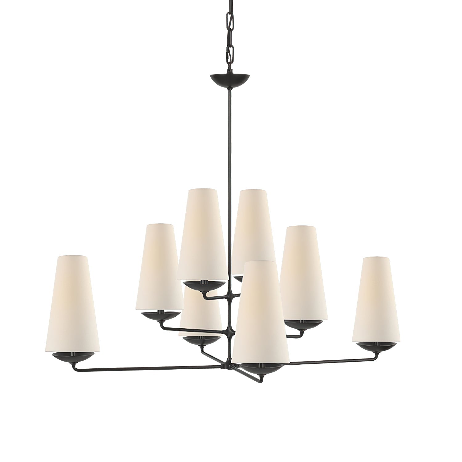 Lustra Chandelier Vertical Copper Linen-Neutral Decor