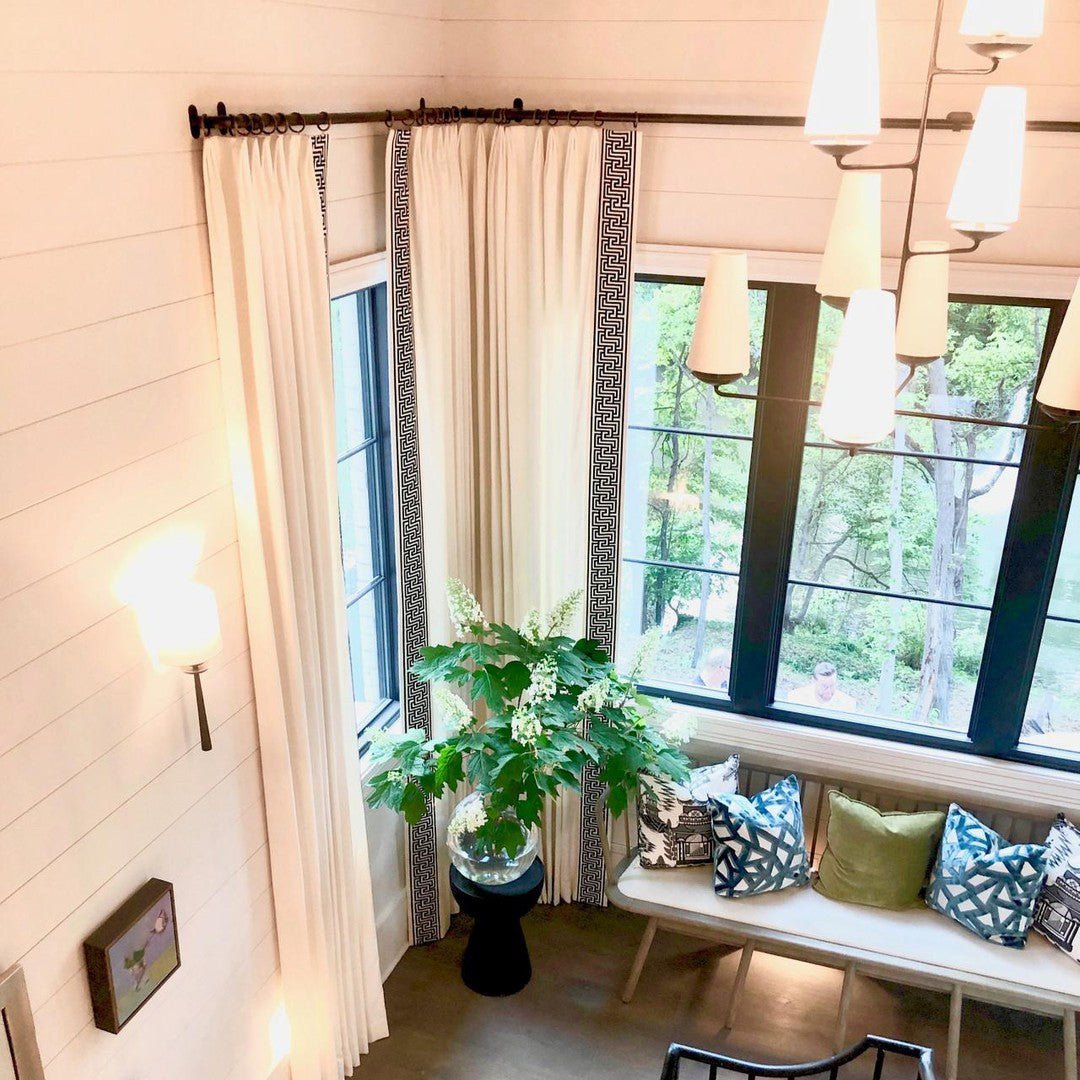 Lustra Chandelier Vertical Copper Linen-Neutral Decor