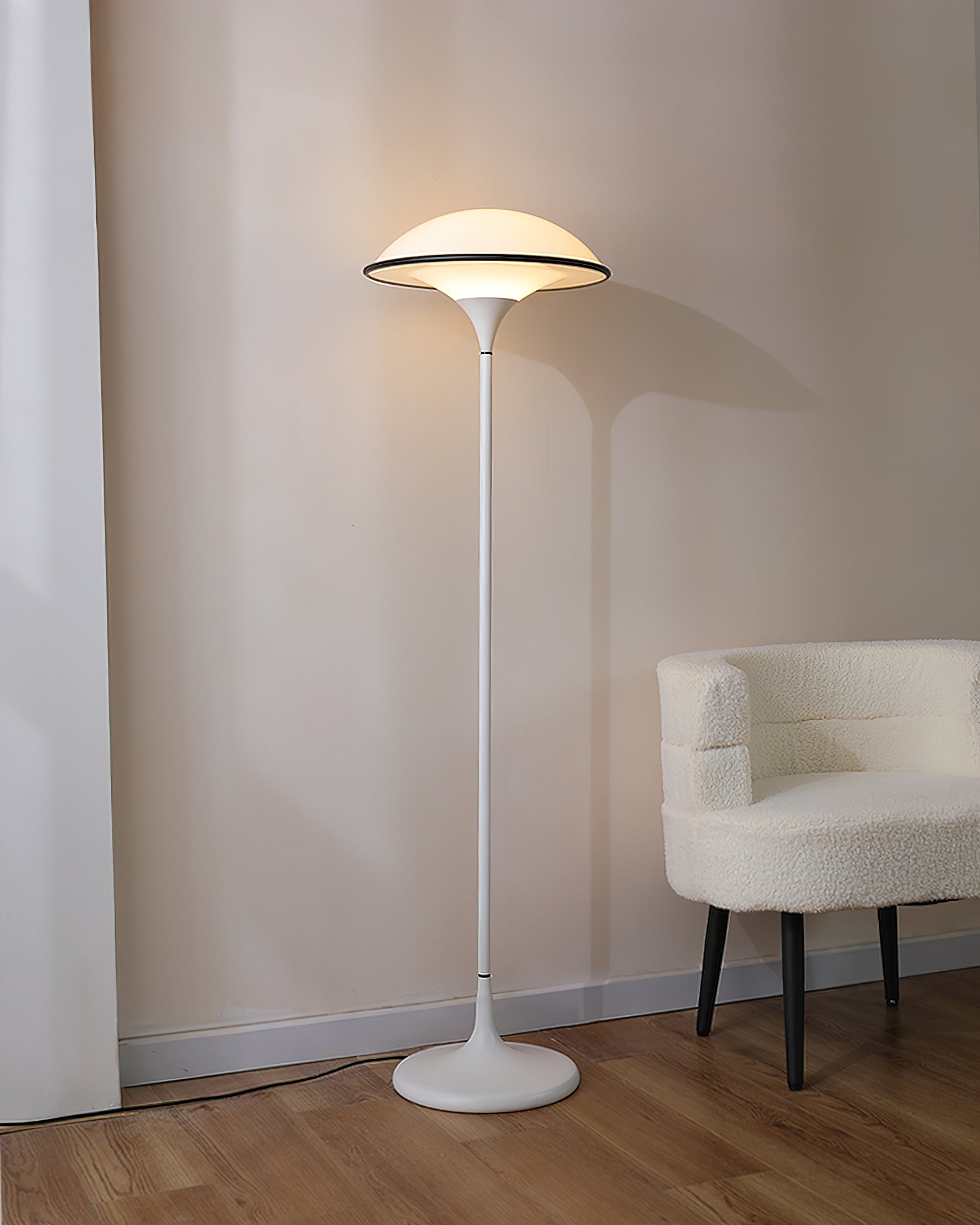 Ormaren Retro Acrylic Floor Lamp-Neutral Decor