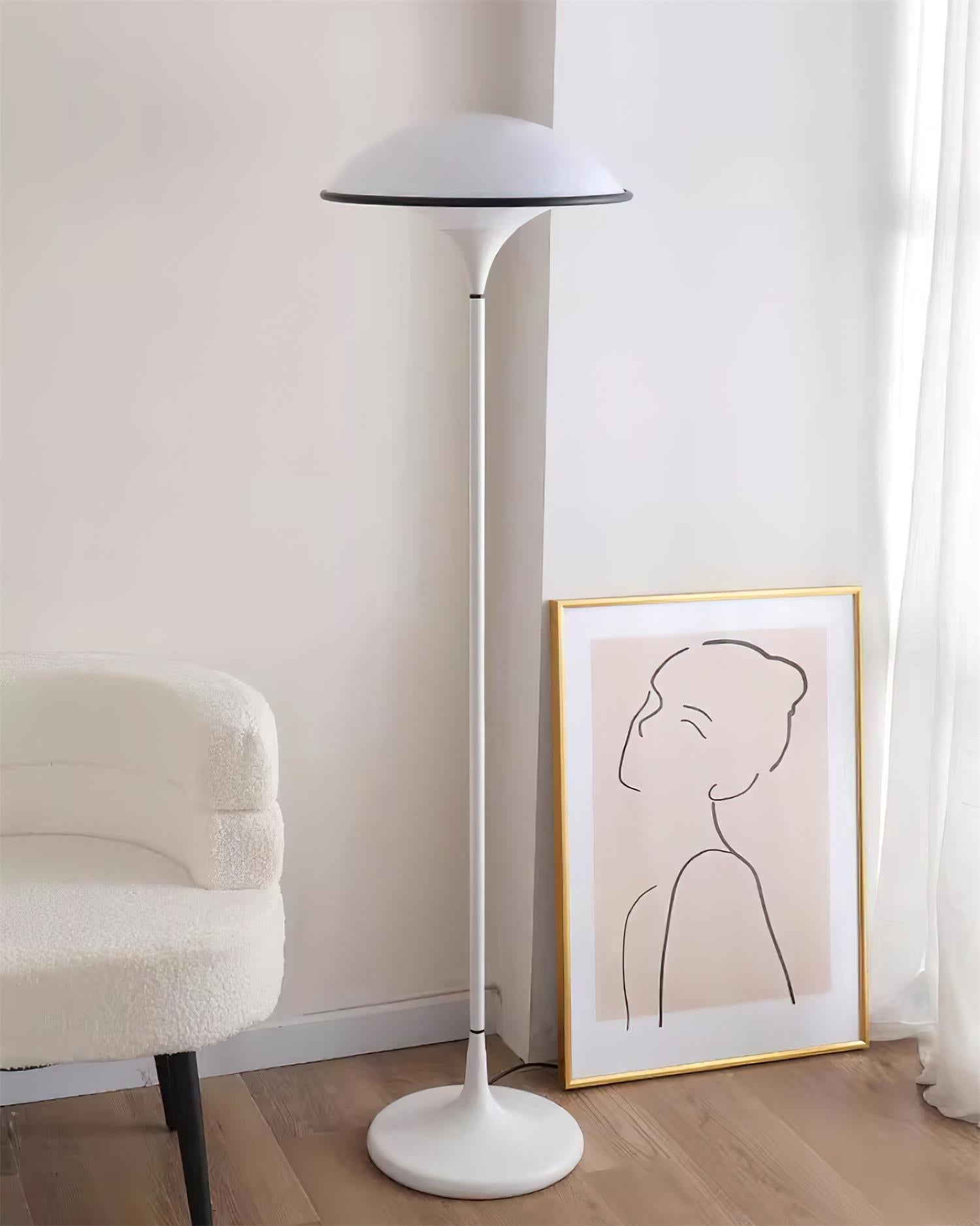 Ormaren Retro Acrylic Floor Lamp-Neutral Decor