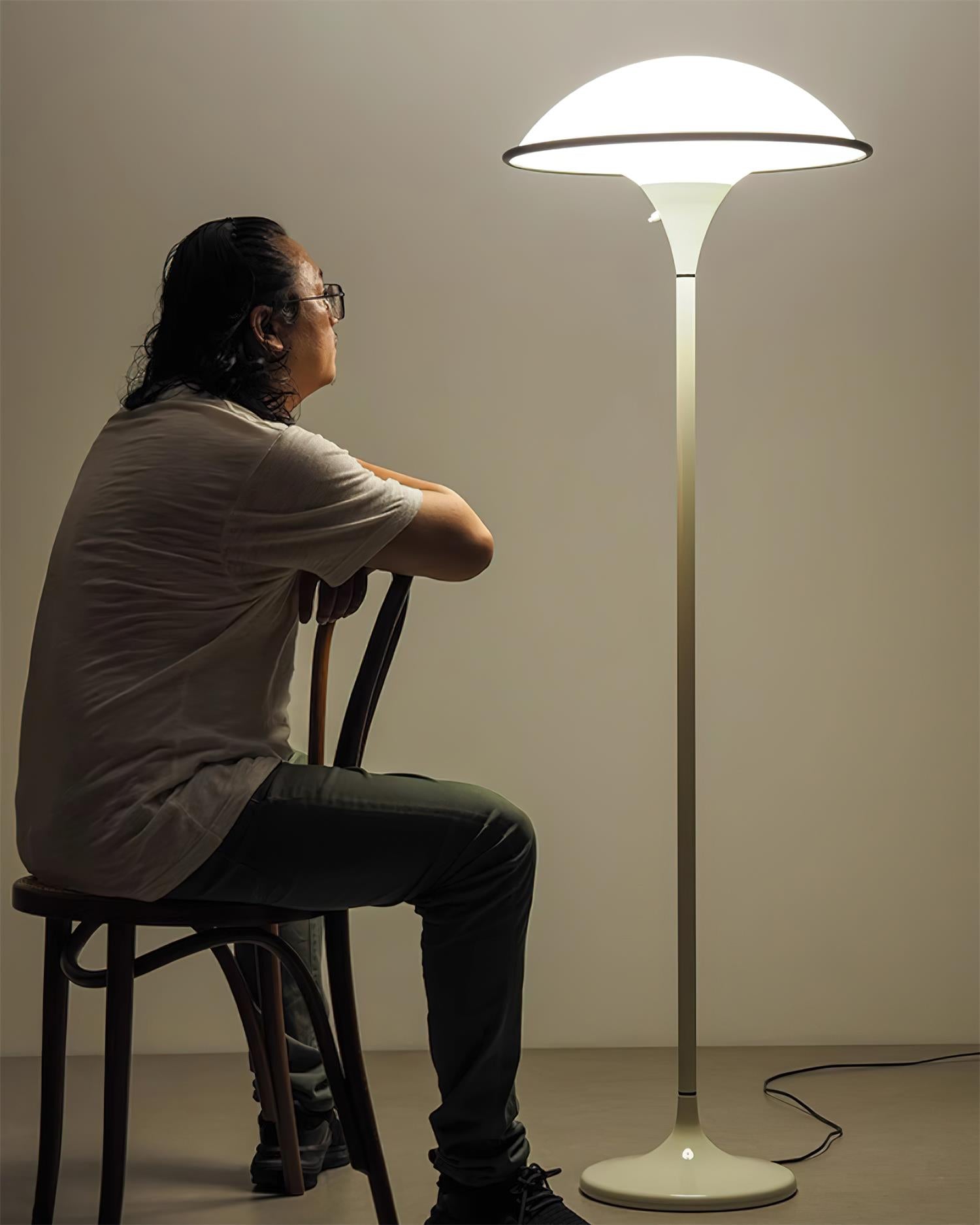Ormaren Retro Acrylic Floor Lamp-Neutral Decor