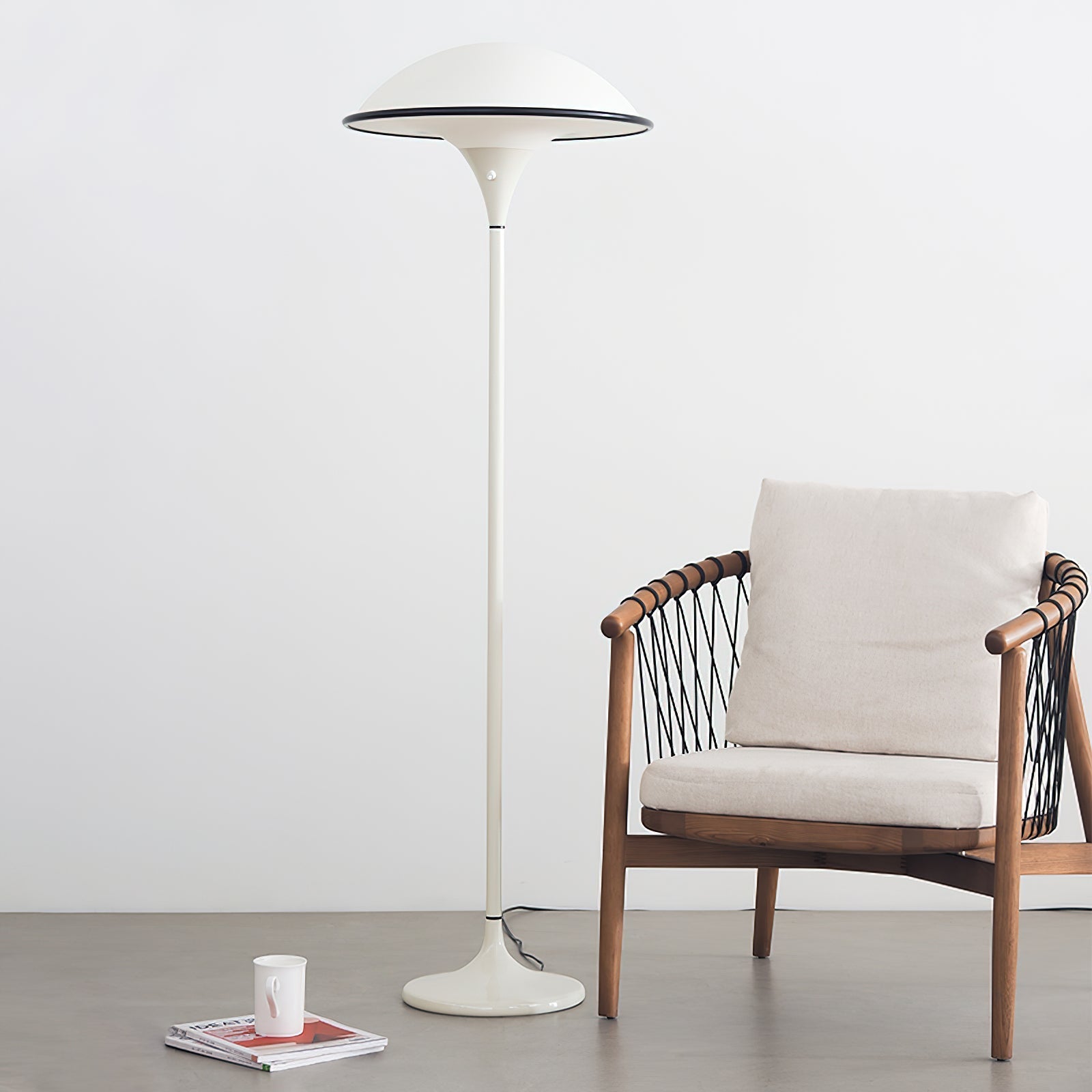 Ormaren Retro Acrylic Floor Lamp-Neutral Decor