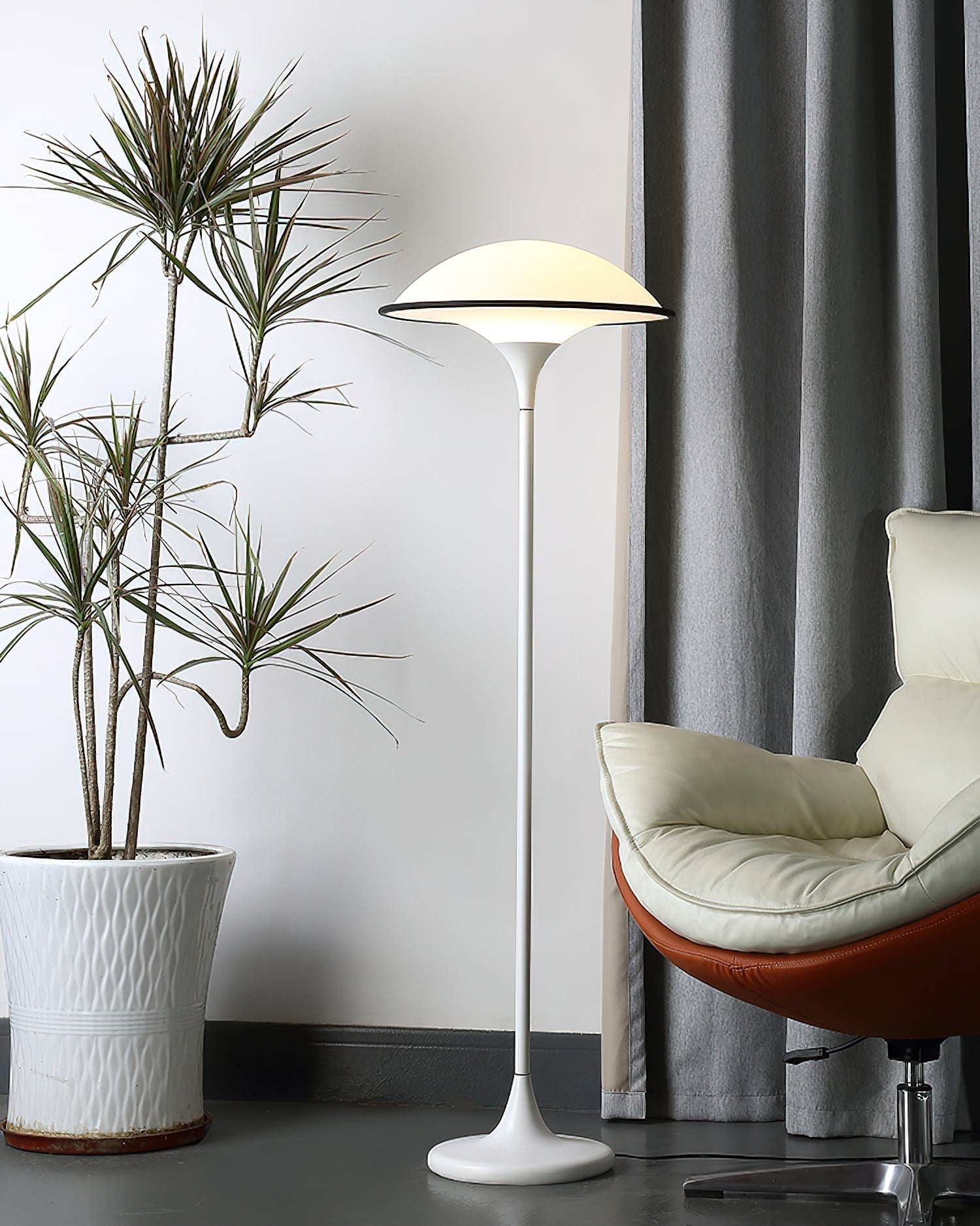 Ormaren Retro Acrylic Floor Lamp-Neutral Decor