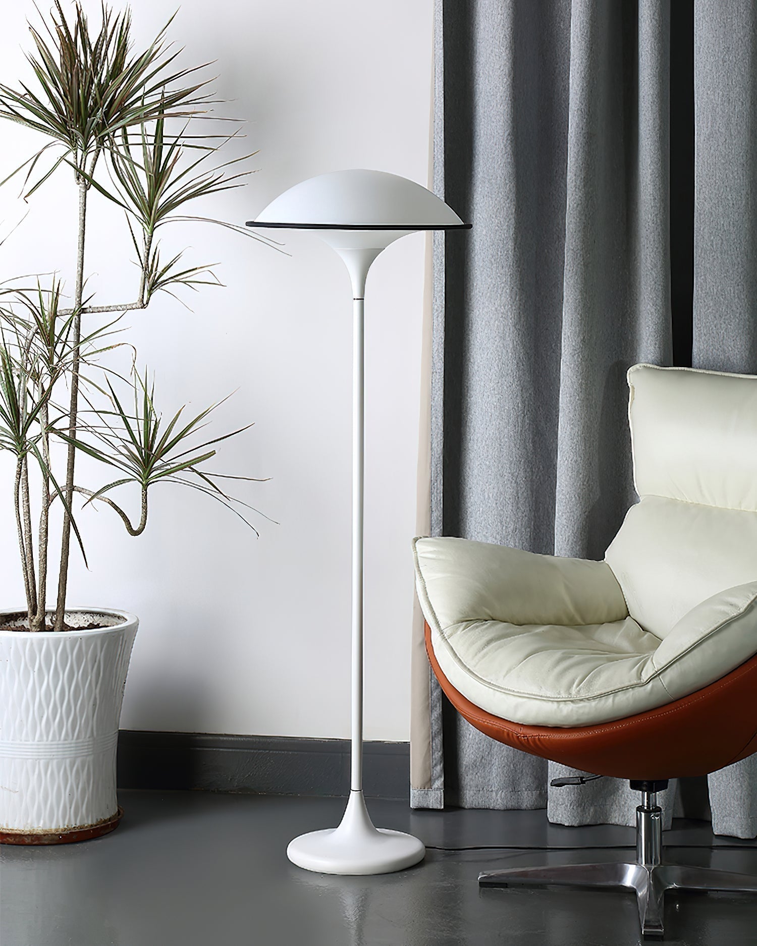 Ormaren Retro Acrylic Floor Lamp-Neutral Decor