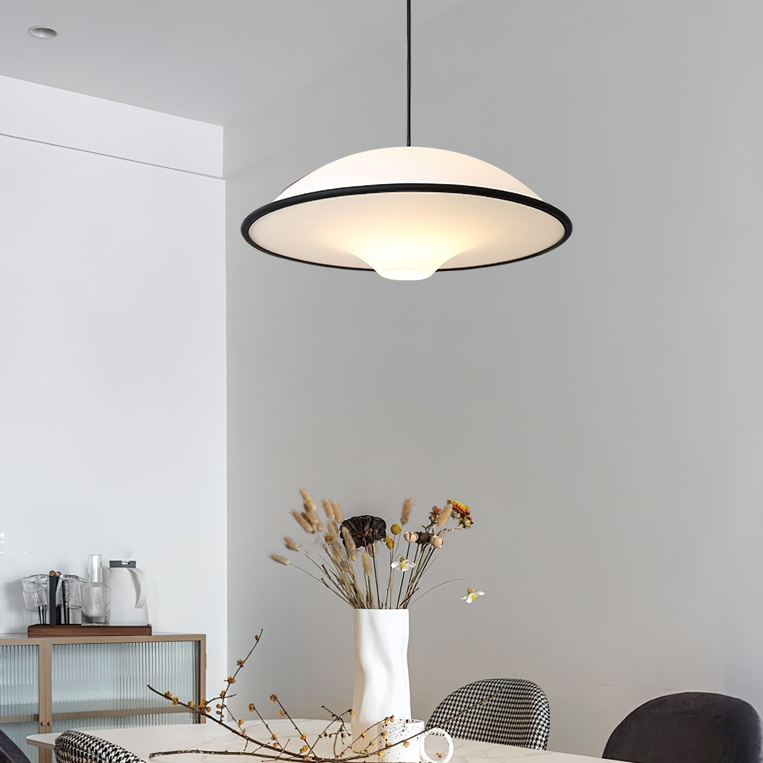Veda Modern Acrylic Pendant Light-Neutral Decor