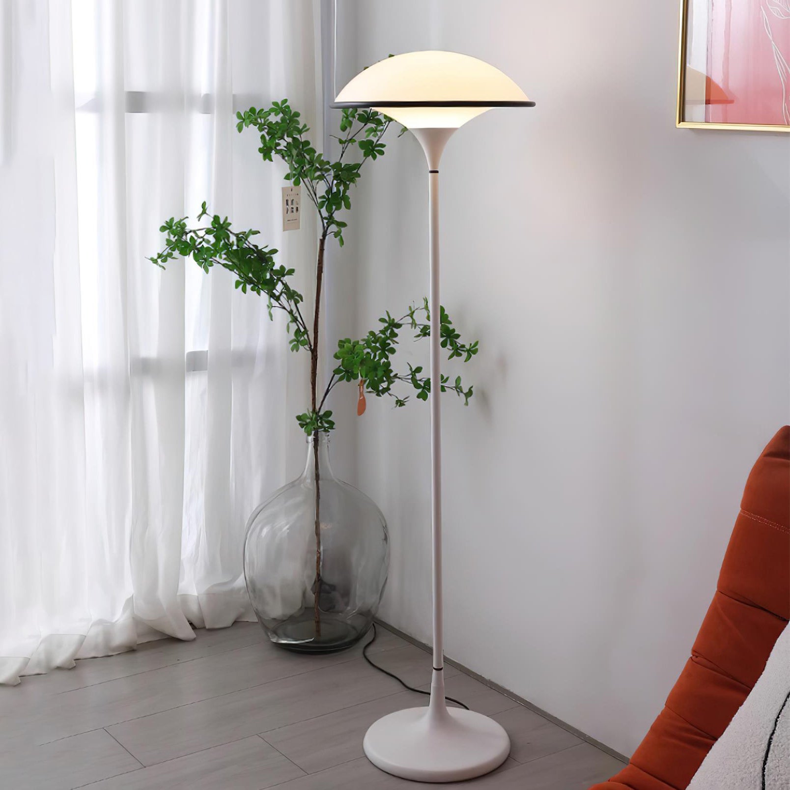 Ormaren Retro Acrylic Floor Lamp-Neutral Decor