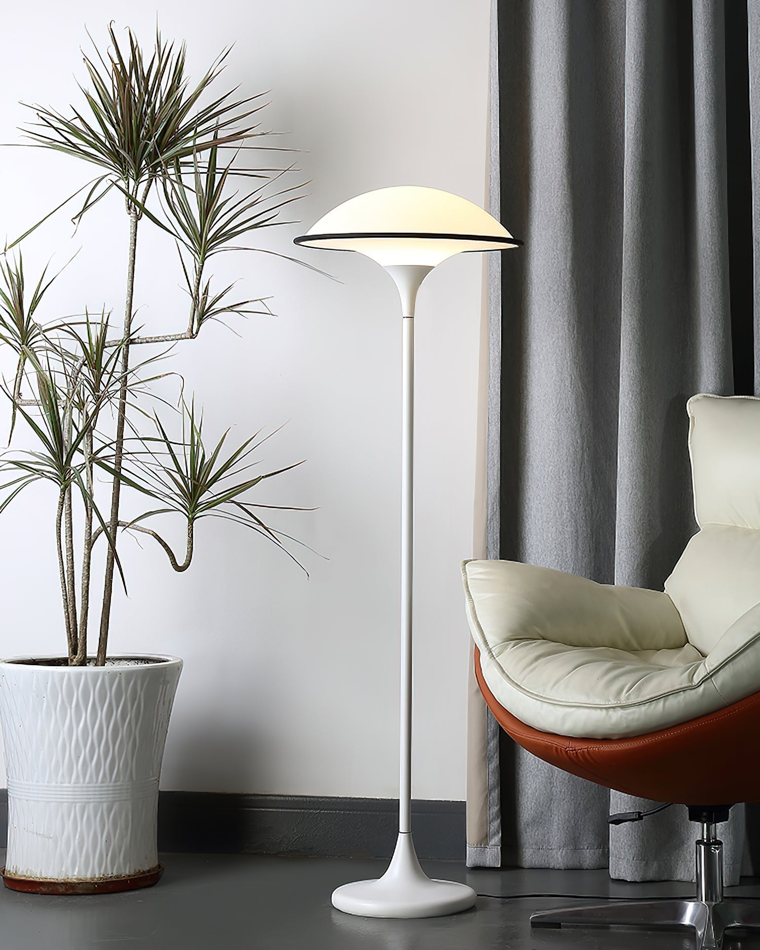 Ormaren Retro Acrylic Floor Lamp-Neutral Decor