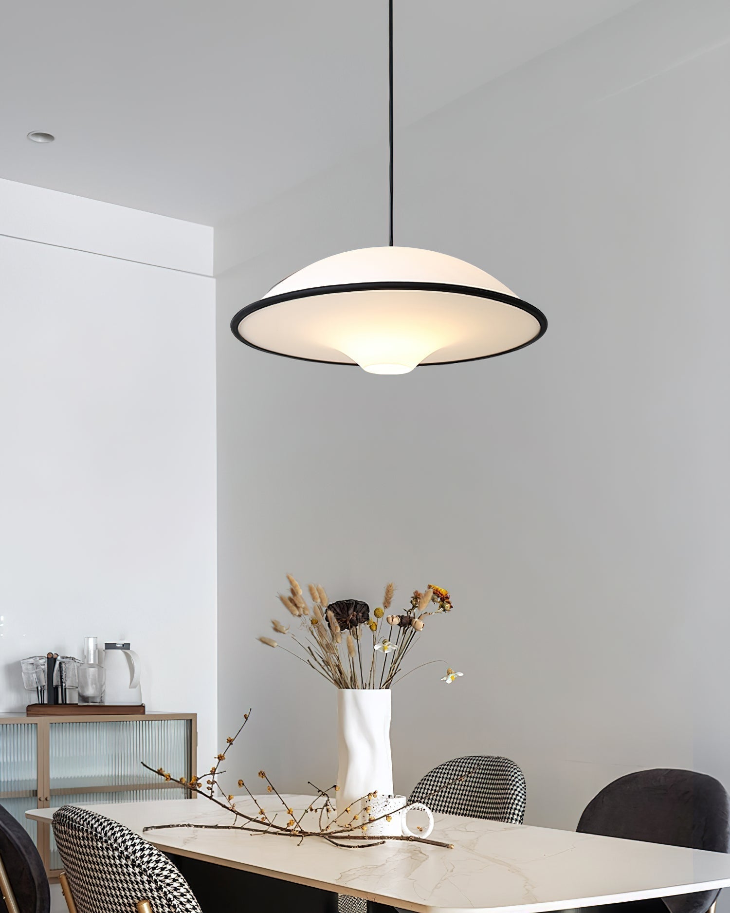 Veda Modern Acrylic Pendant Light-Neutral Decor