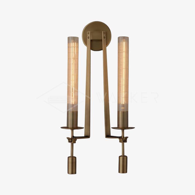 Ceshaisra French Classicism Plug-in Brass Glass Wall Lamp-Neutral Decor