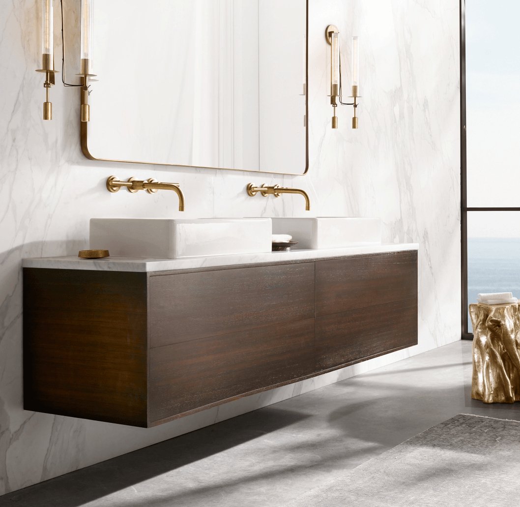 Lustra Wall Lamp Brass Minimalist Ribbed Glass-Neutral Decor