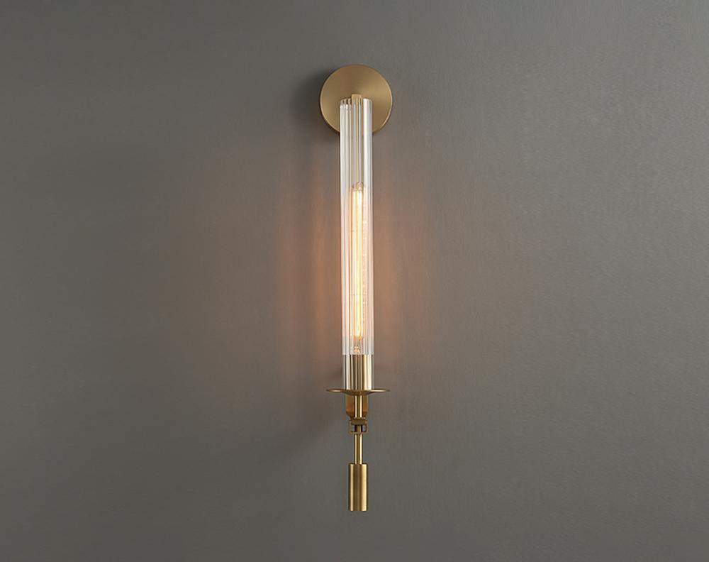 Ceshaisra French Classicism Plug-in Brass Glass Wall Lamp-Neutral Decor