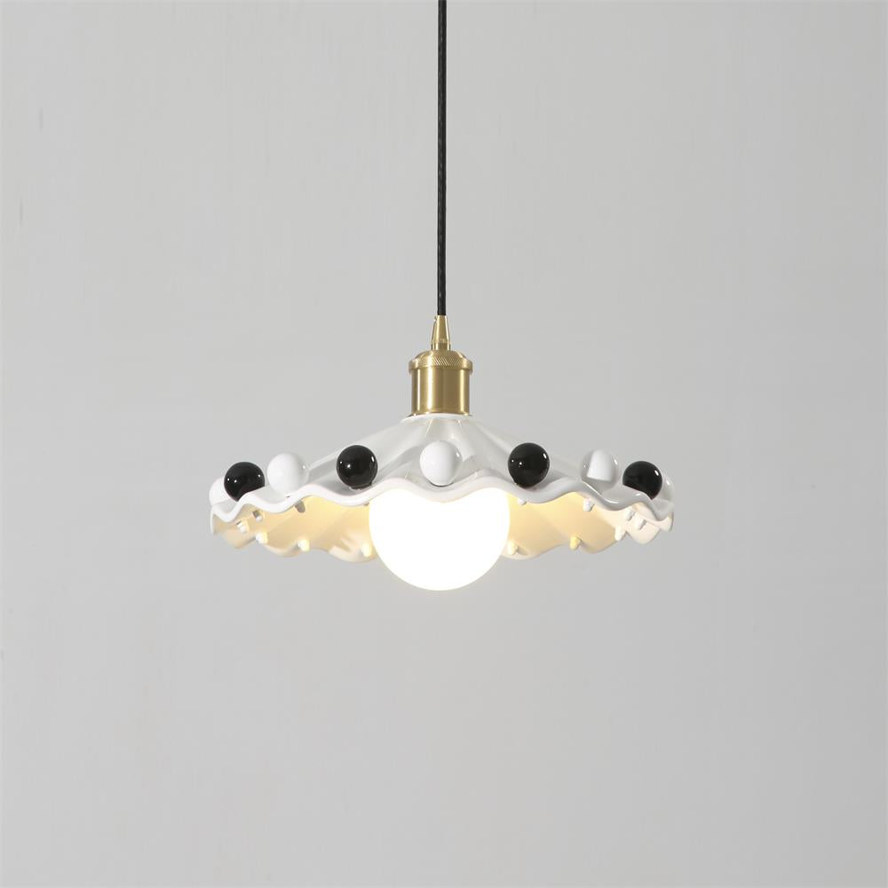 Pixen Wavy Ceramic Shade Pendant Lamp