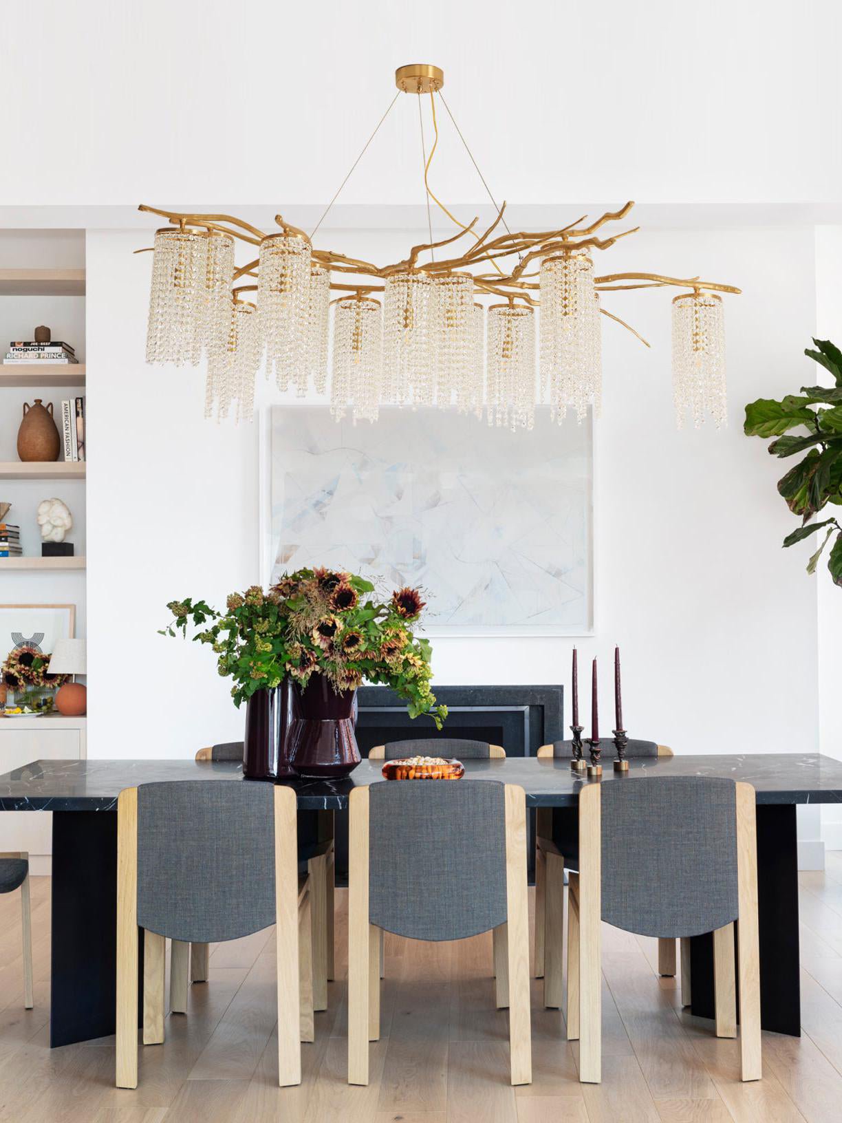 Avvariel Organic Brass Chandelier-Neutral Decor