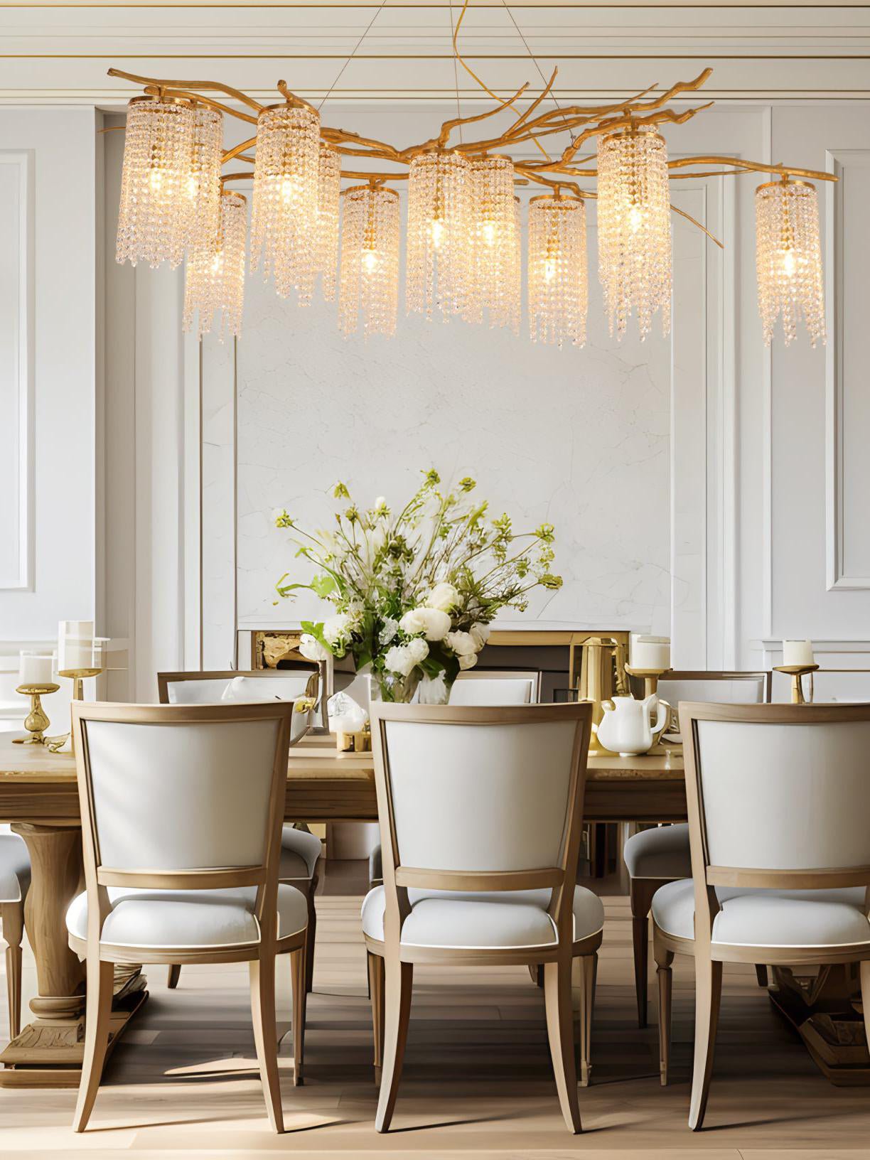 Avvariel Organic Brass Chandelier-Neutral Decor