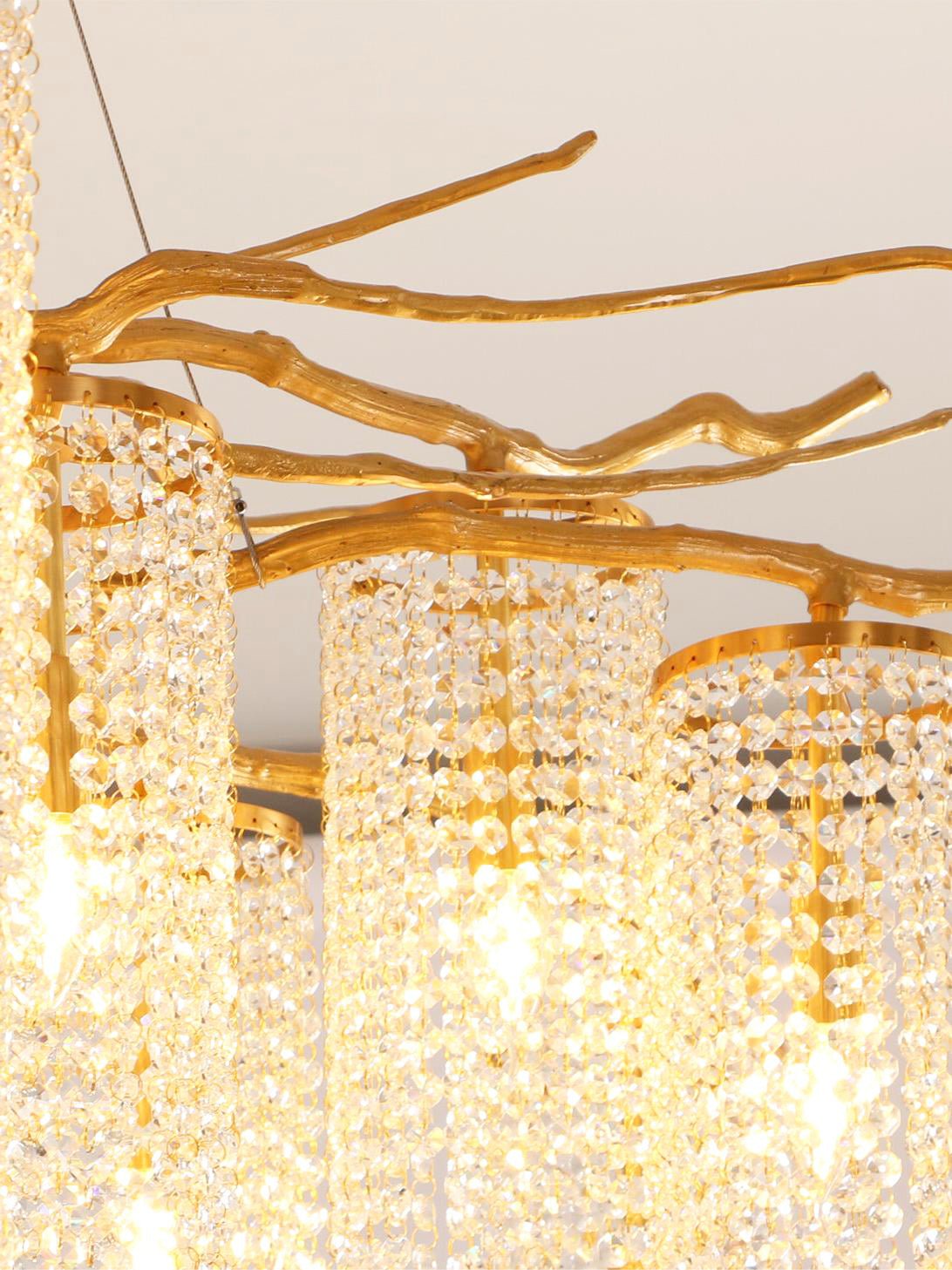 Avvariel Organic Brass Chandelier-Neutral Decor