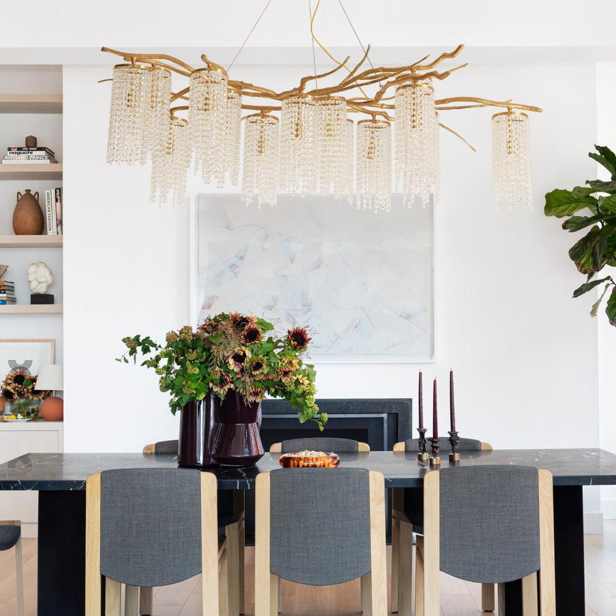 Avvariel Organic Brass Chandelier-Neutral Decor