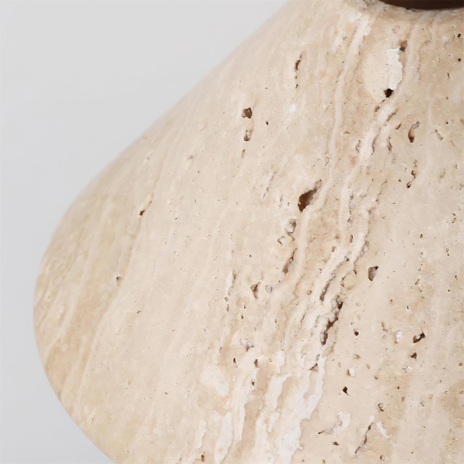 Ritta   Travertine Pendant Lamp Hat Shape