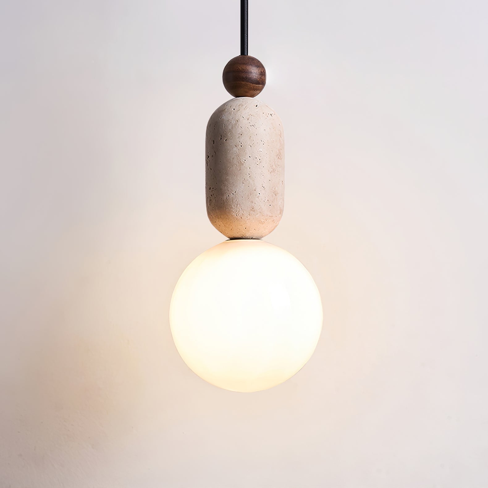 Vaarnii Travertine Pendant Light-Neutral Decor
