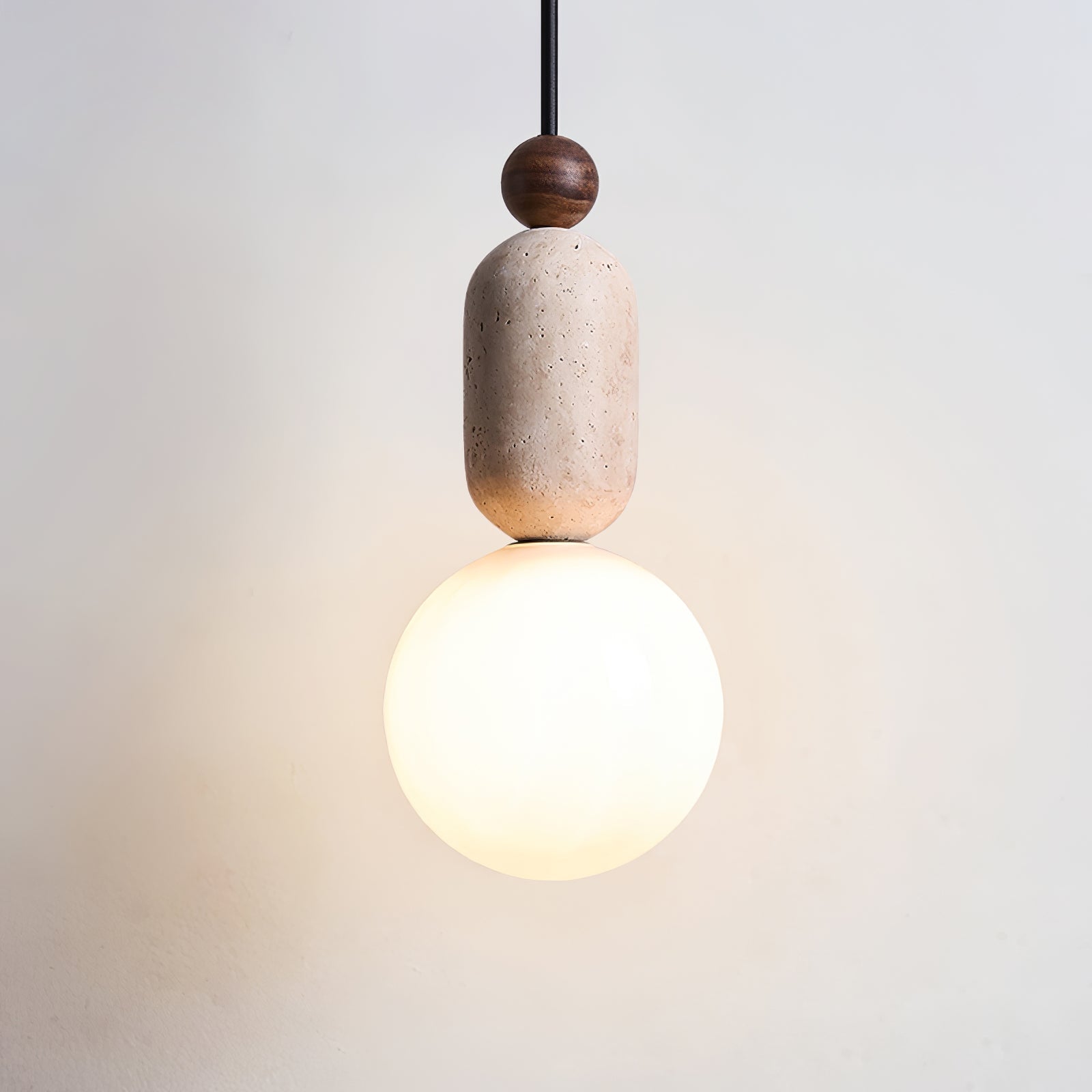 Vaarnii Travertine Pendant Light-Neutral Decor