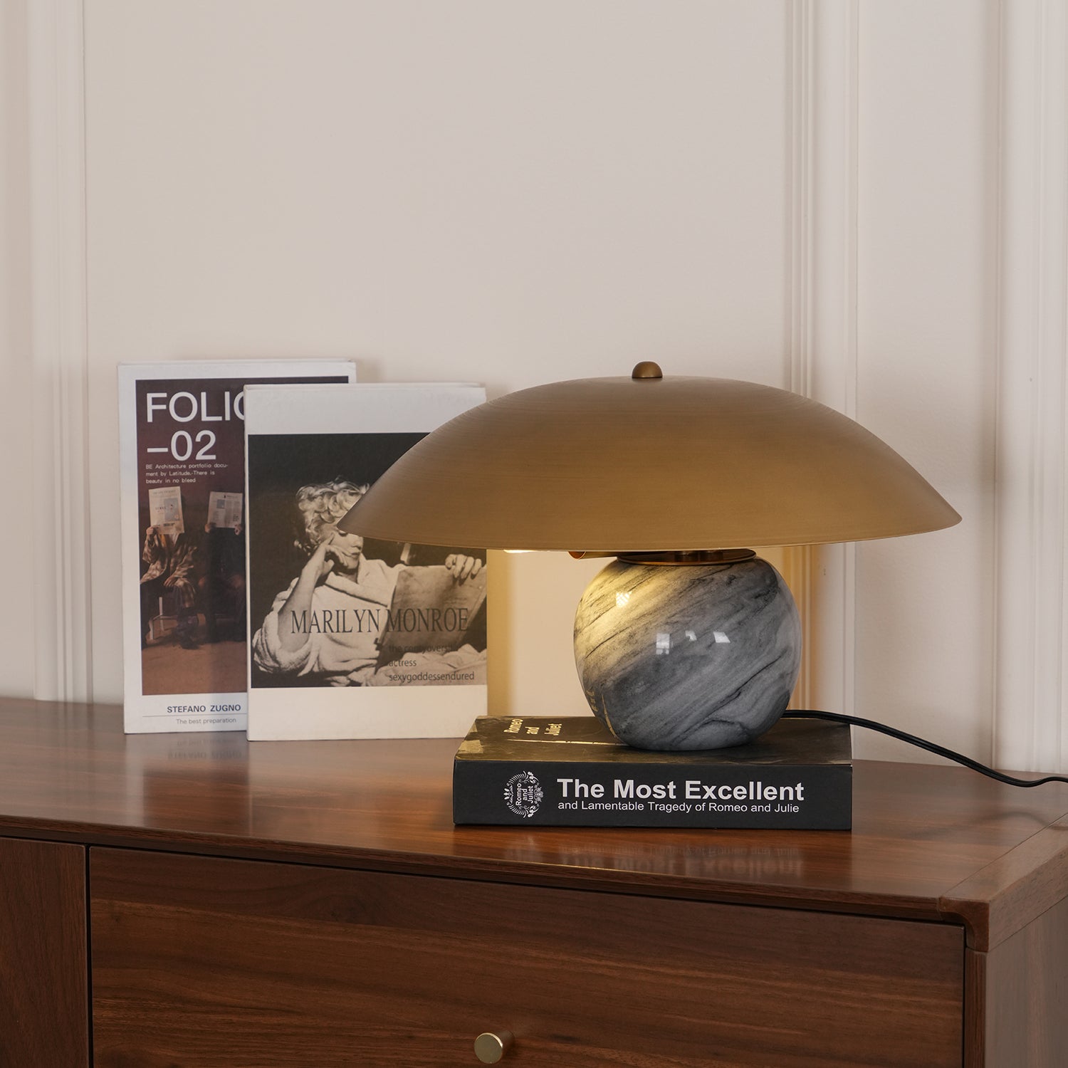 Celina Marble Artistic Table Lamp-Neutral Decor