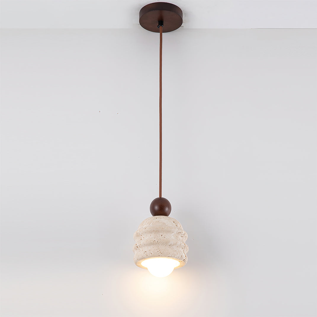 Ritta Travertine Ripple Pendant Light