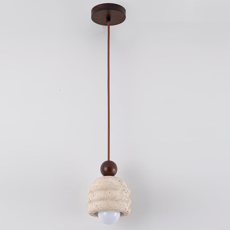 Ritta Travertine Ripple Pendant Light