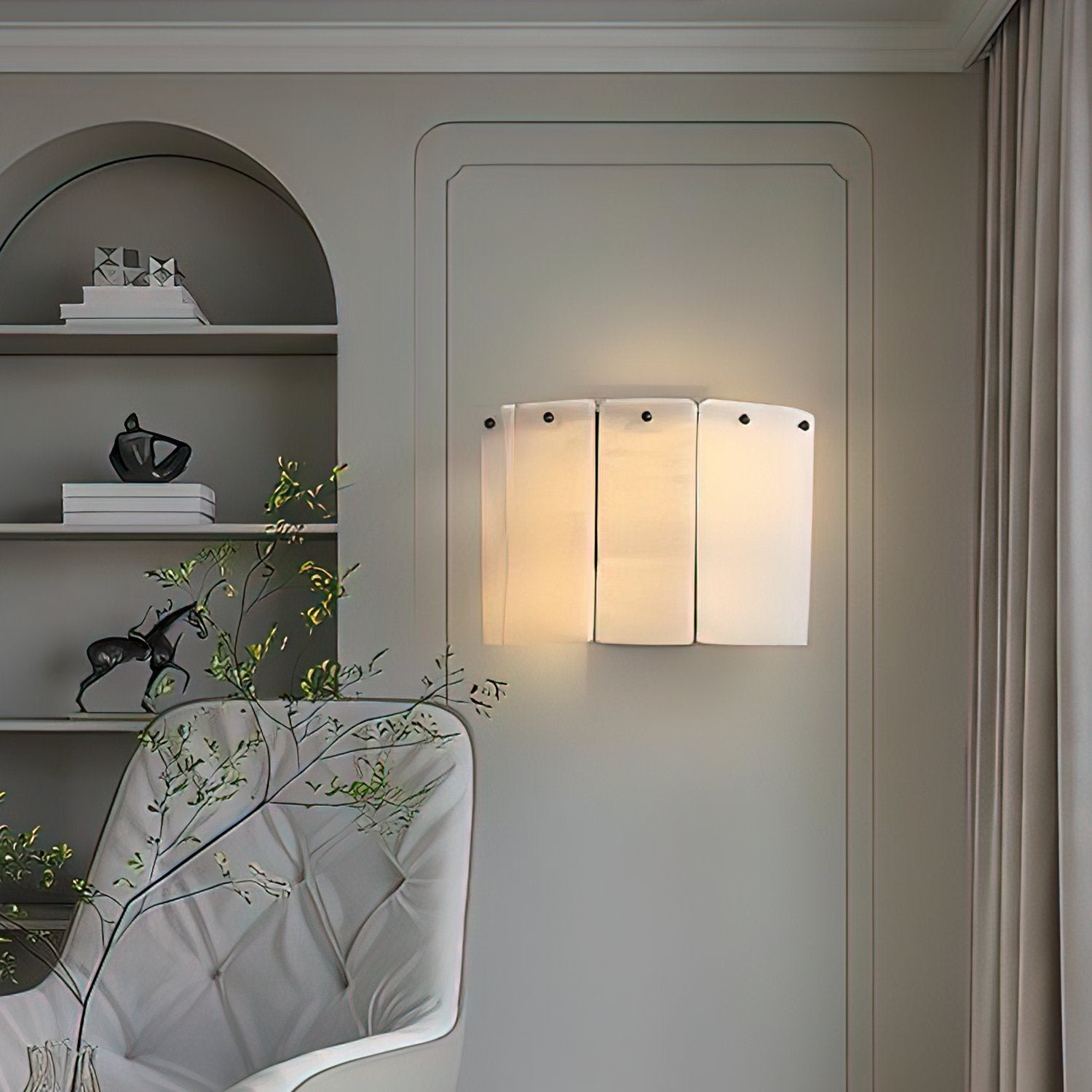 Fractured Alabaster Wall Sconce-Neutral Decor