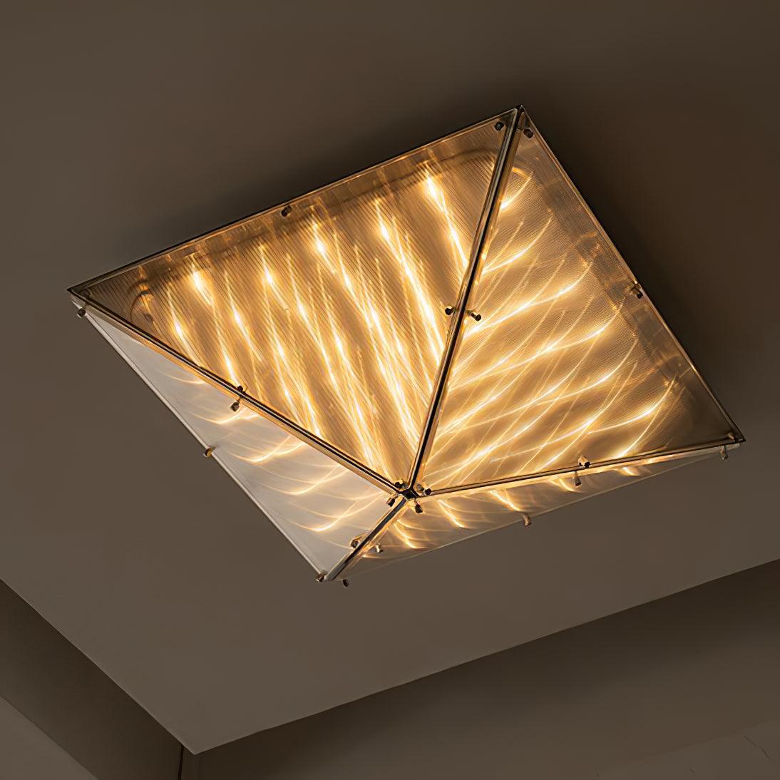 Facet Modern Glass Celing Lamp-Neutral Decor