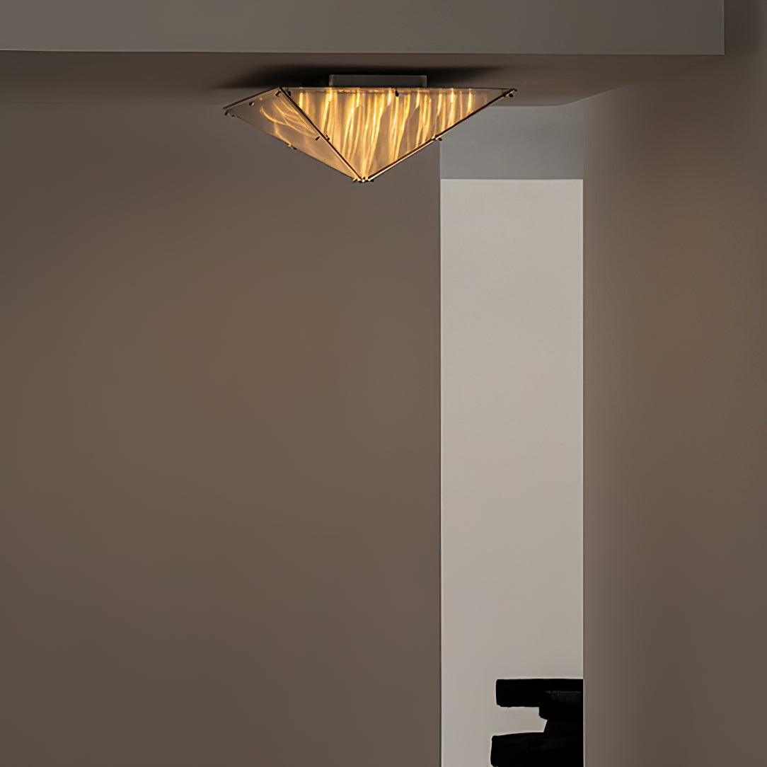 Facet Modern Glass Celing Lamp-Neutral Decor