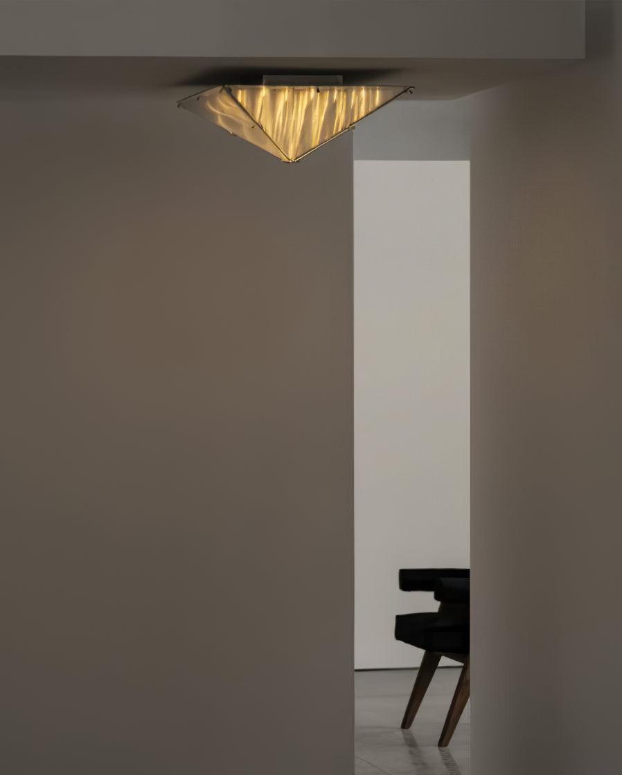 Facet Modern Glass Celing Lamp-Neutral Decor