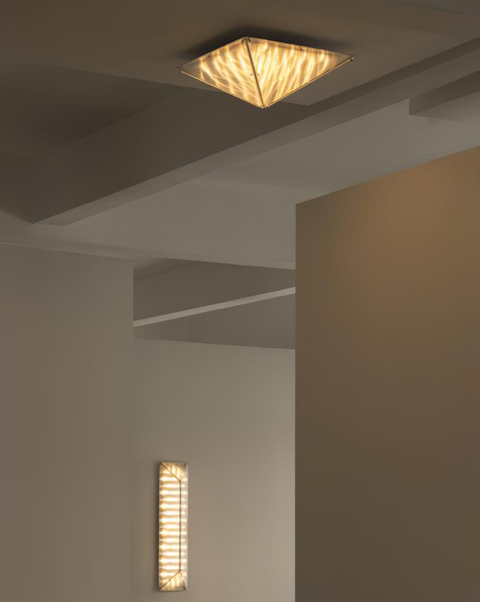 Facet Modern Glass Celing Lamp-Neutral Decor