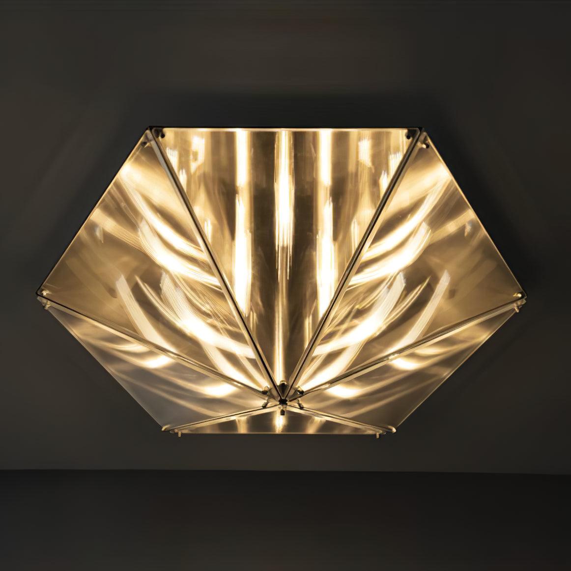 Facet Modern Glass Celing Lamp-Neutral Decor