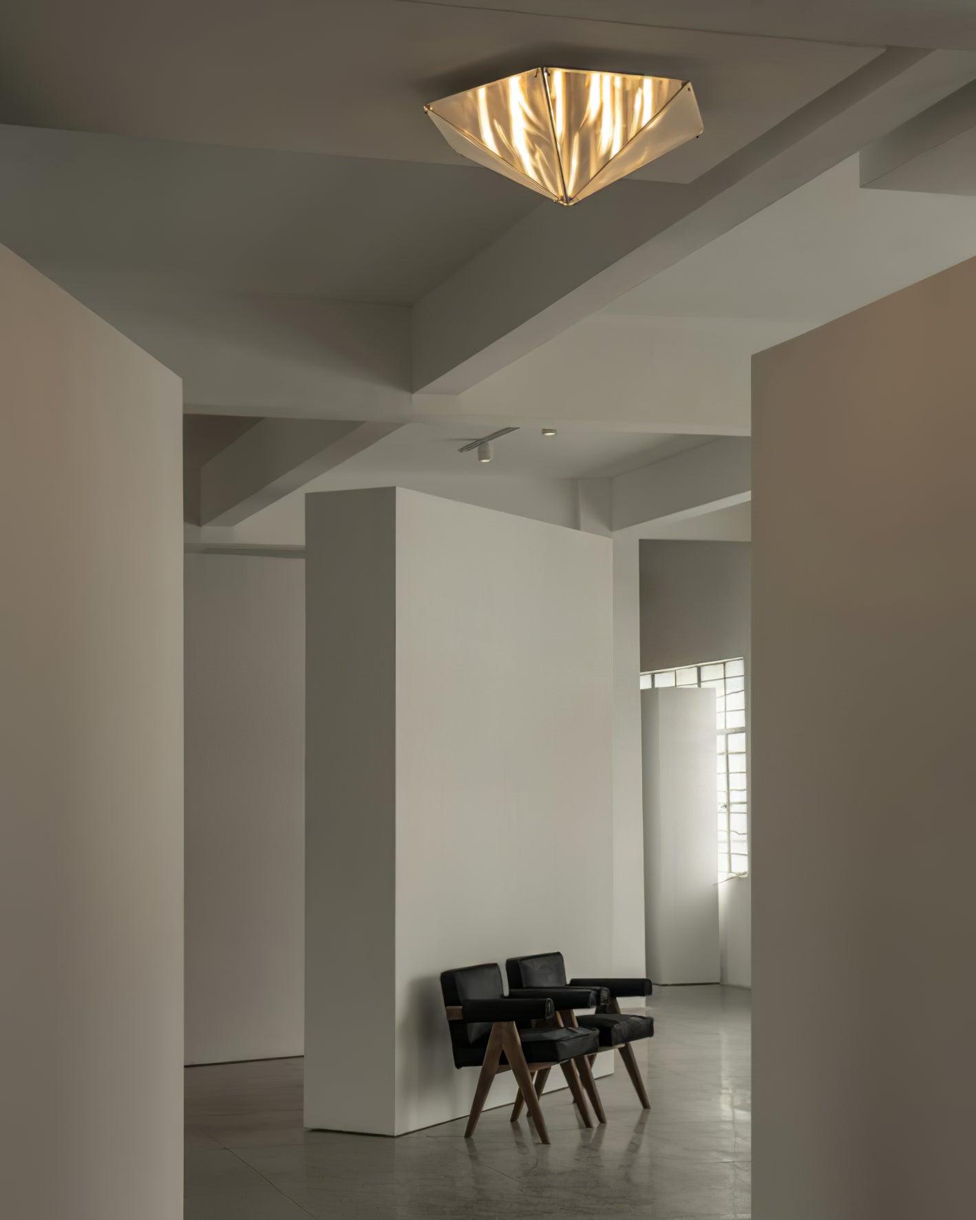 Facet Modern Glass Celing Lamp-Neutral Decor
