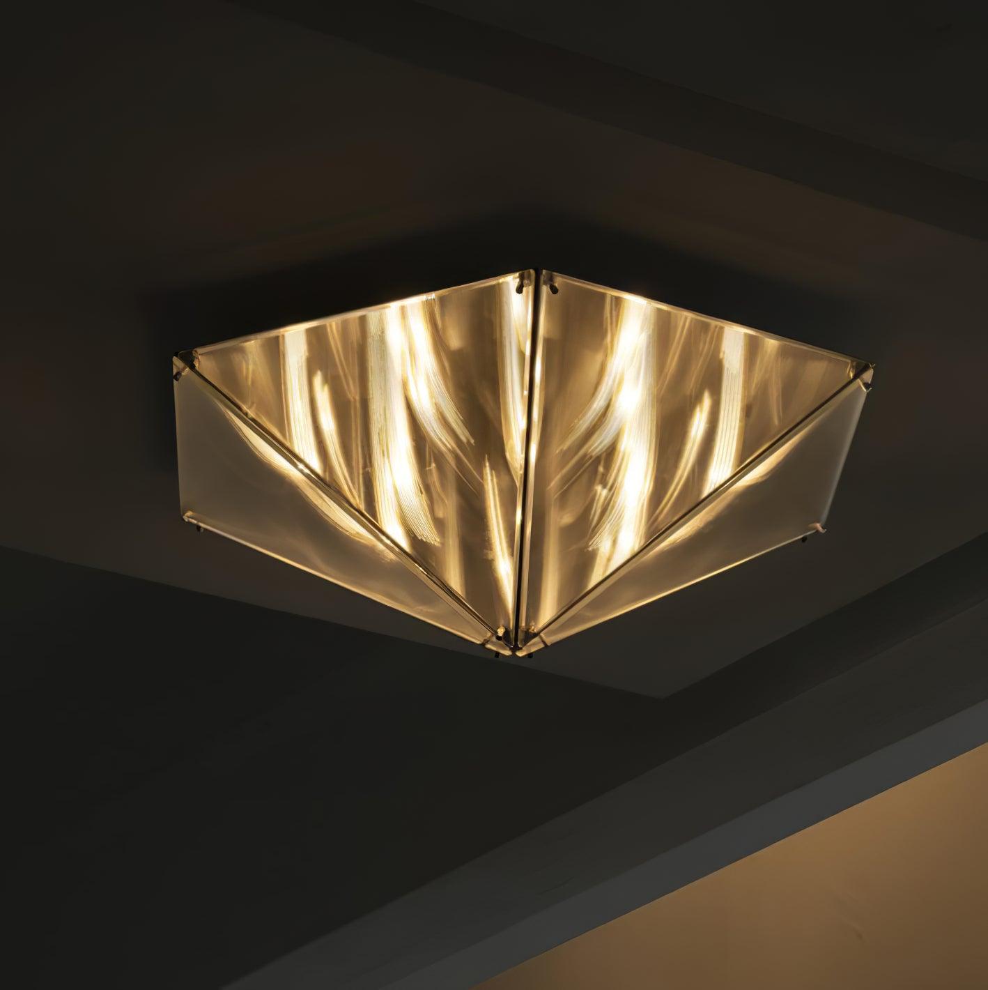 Facet Modern Glass Celing Lamp-Neutral Decor