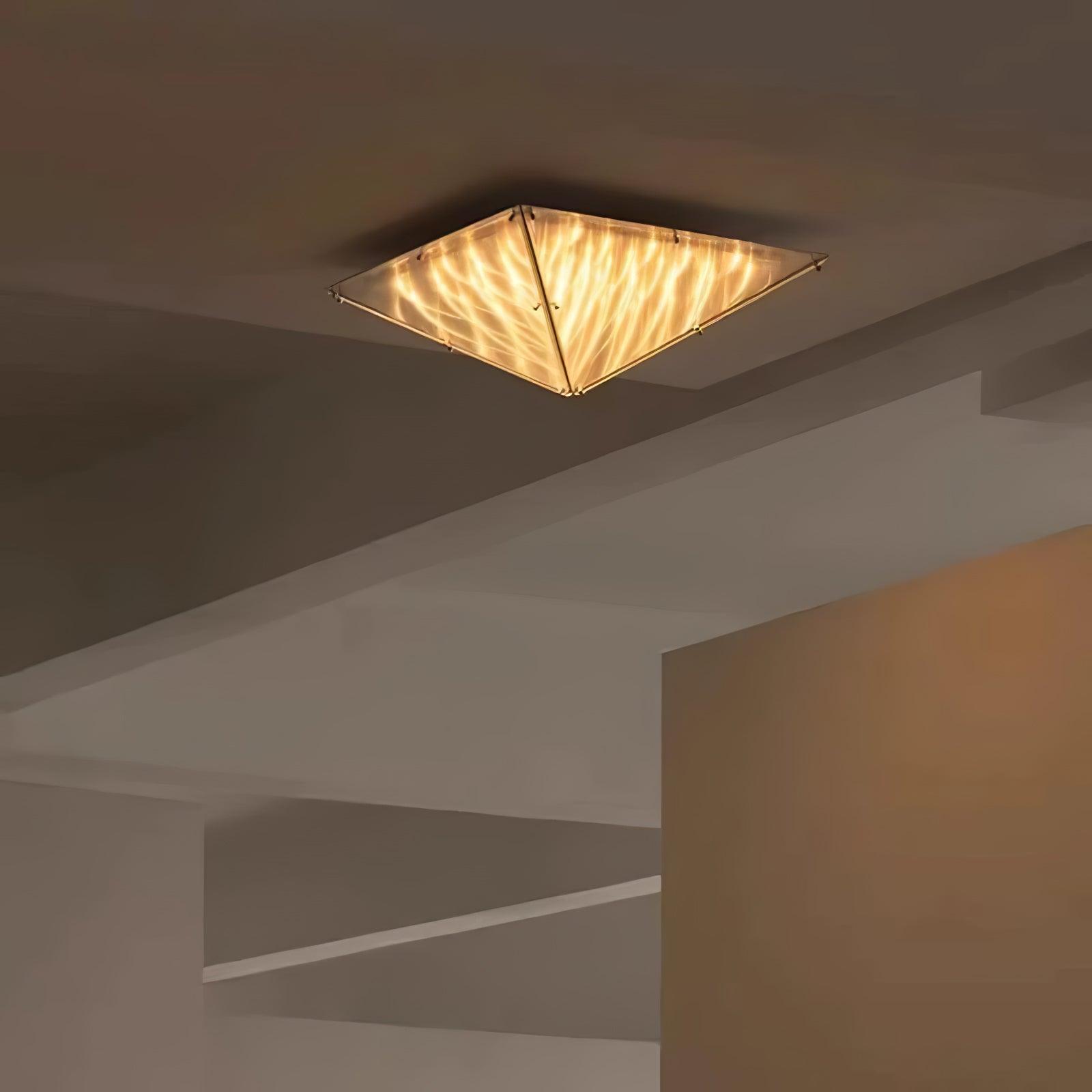 Facet Modern Glass Celing Lamp-Neutral Decor