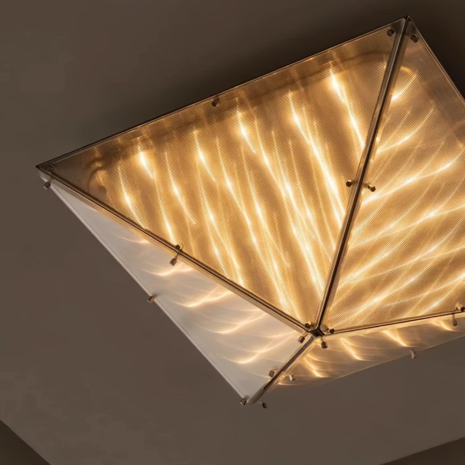 Facet Modern Glass Celing Lamp-Neutral Decor