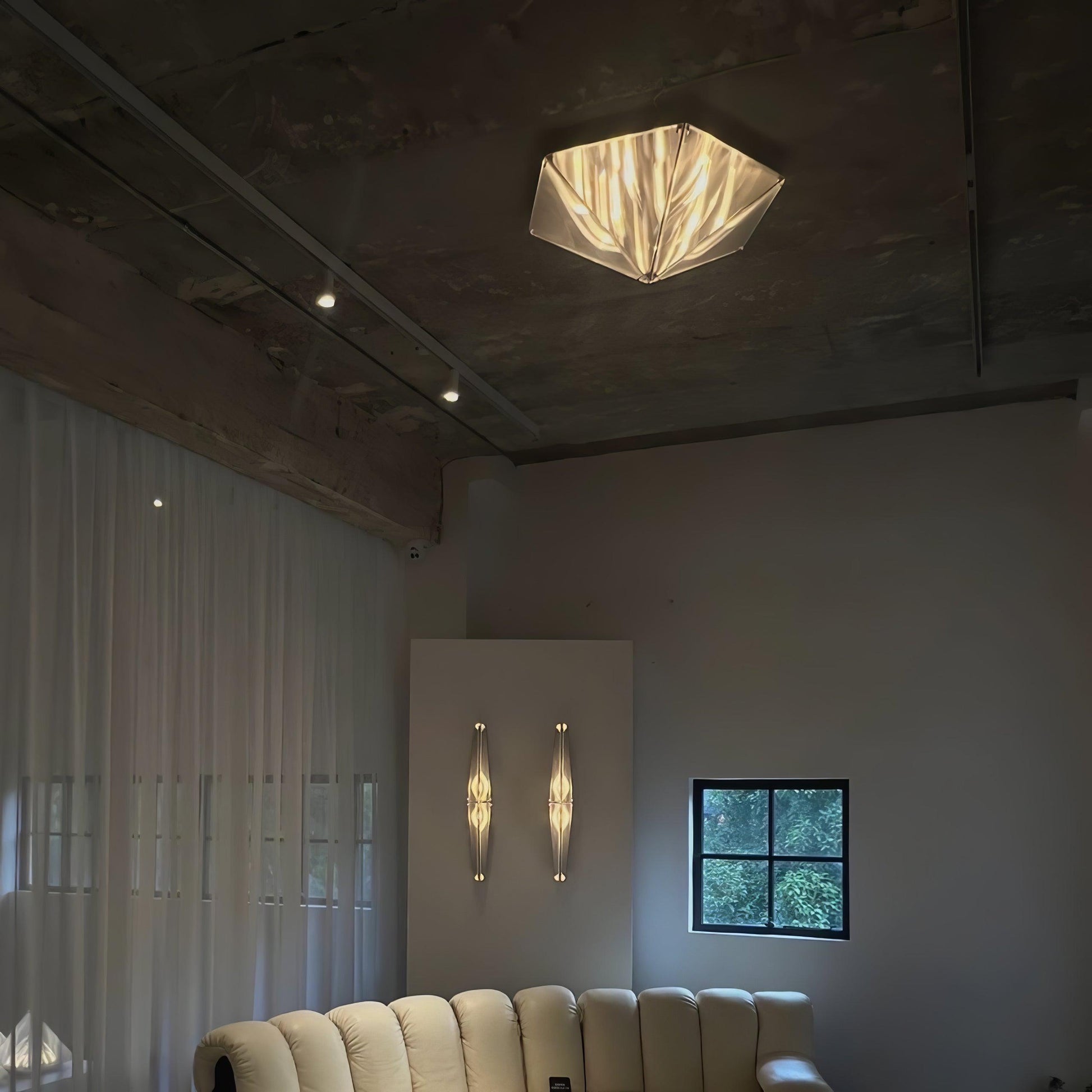 Facet Modern Glass Celing Lamp-Neutral Decor