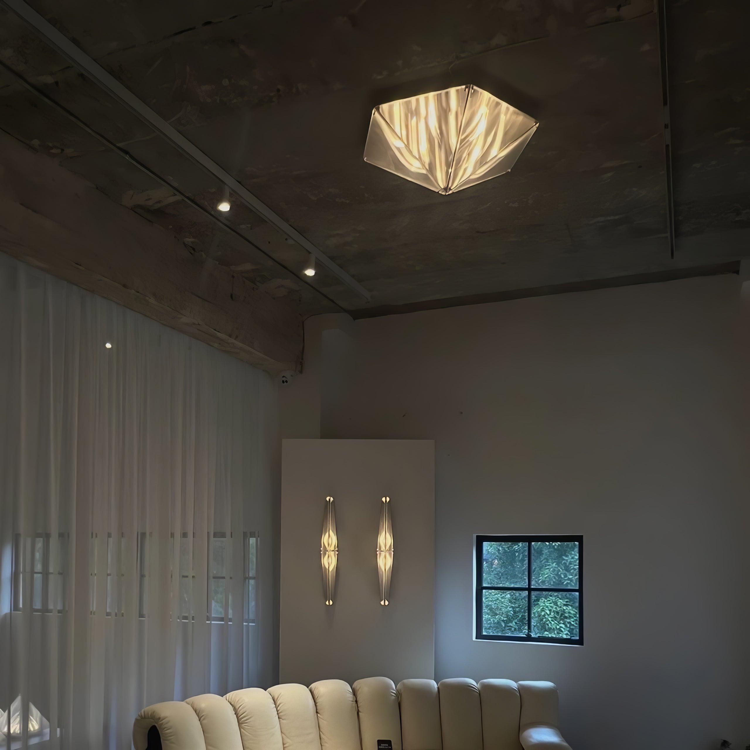 Facet Modern Glass Celing Lamp-Neutral Decor