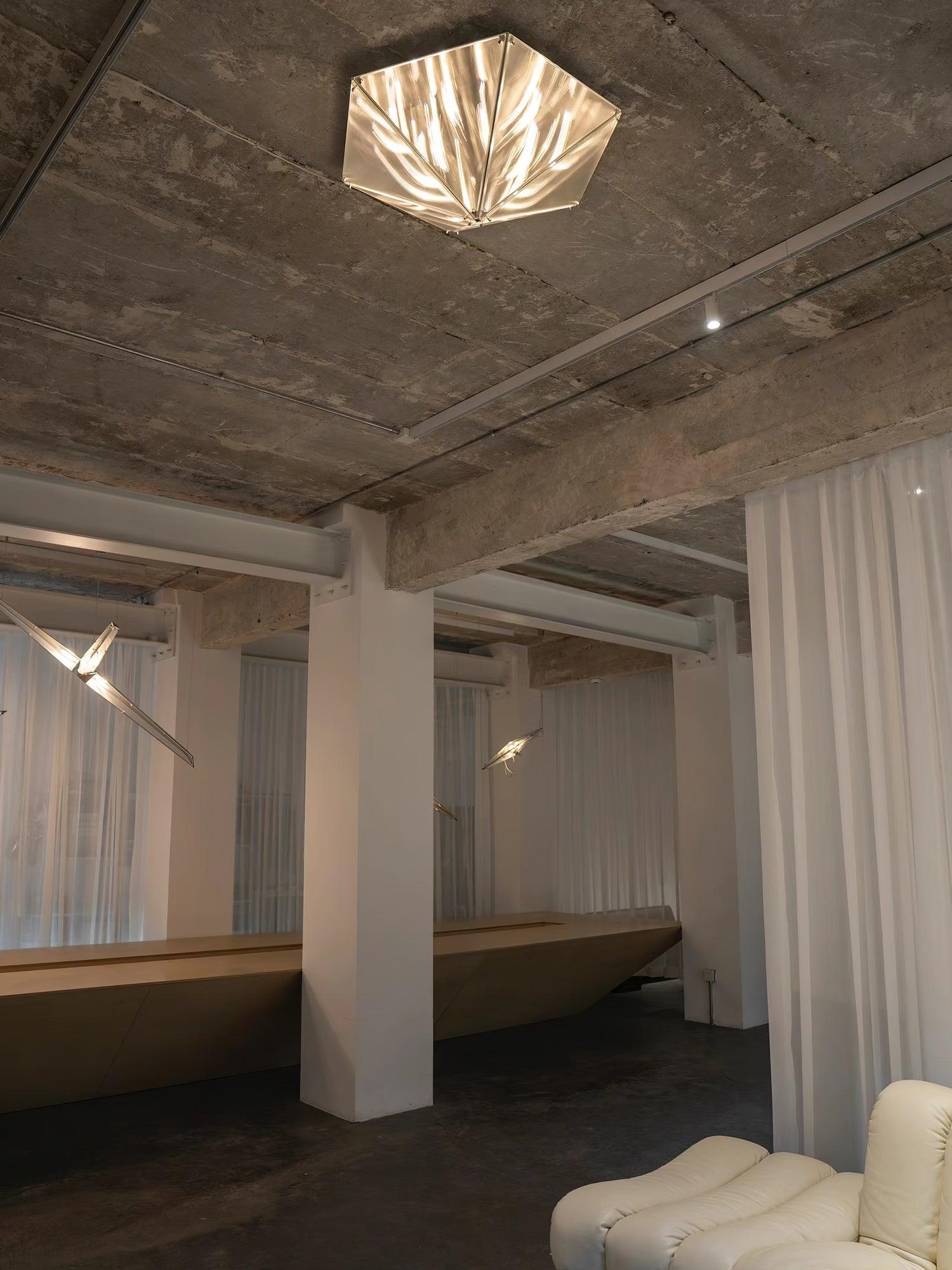 Facet Modern Glass Celing Lamp-Neutral Decor