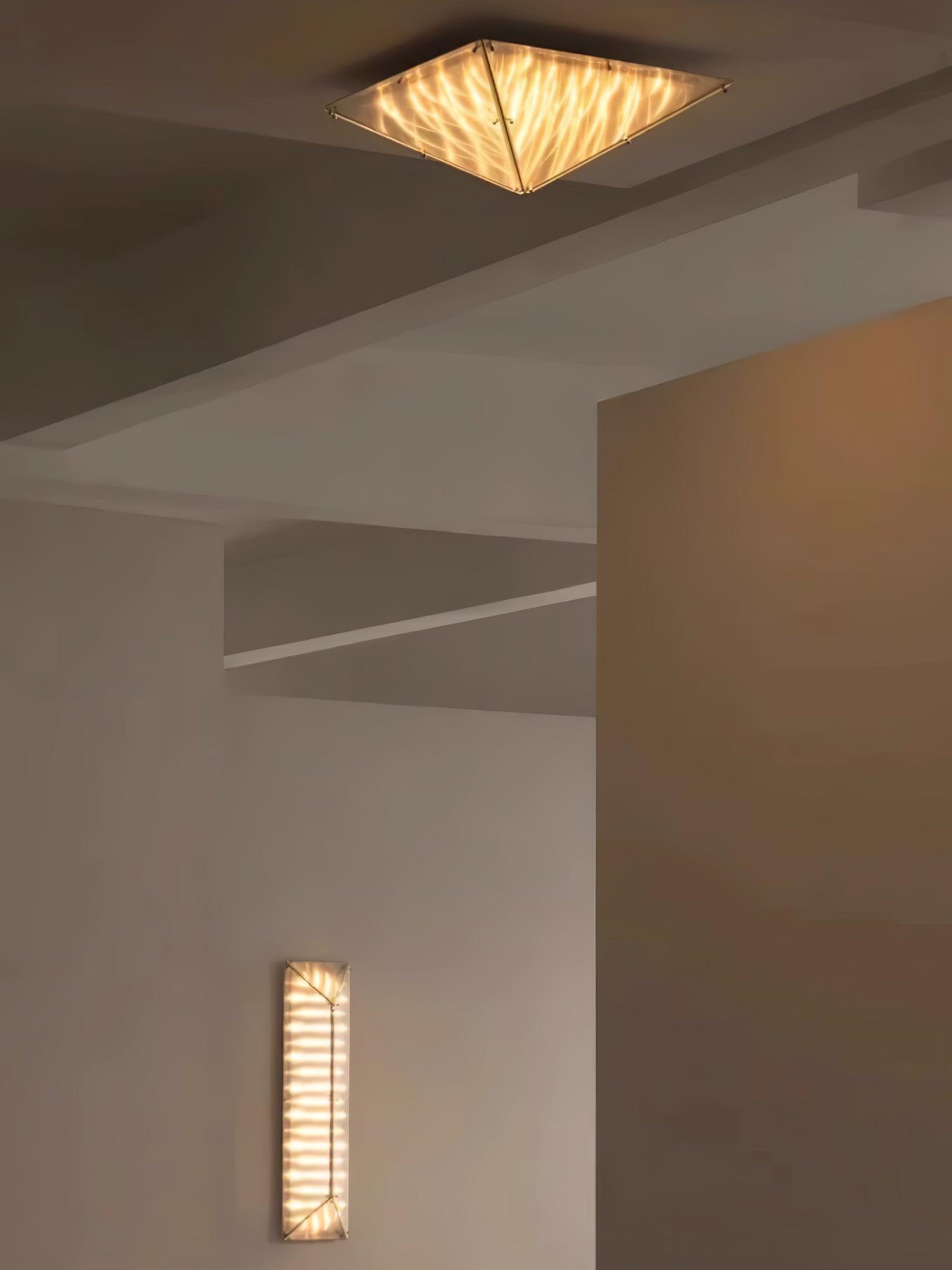 Facet Modern Glass Celing Lamp-Neutral Decor