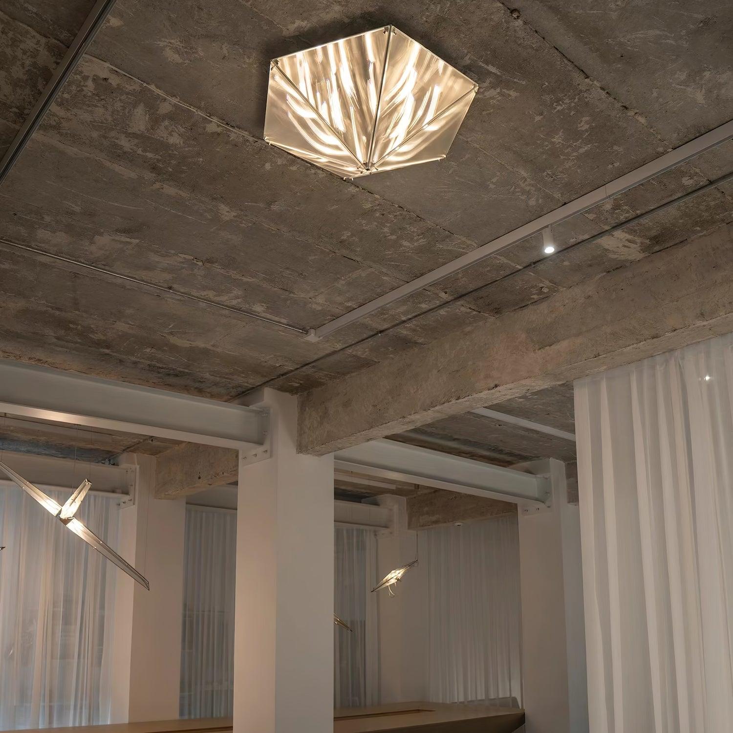 Facet Modern Glass Celing Lamp-Neutral Decor