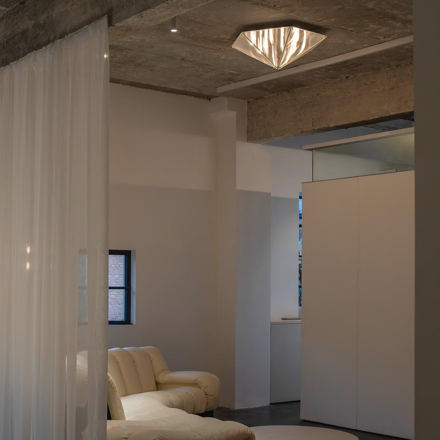 Facet Modern Glass Celing Lamp-Neutral Decor