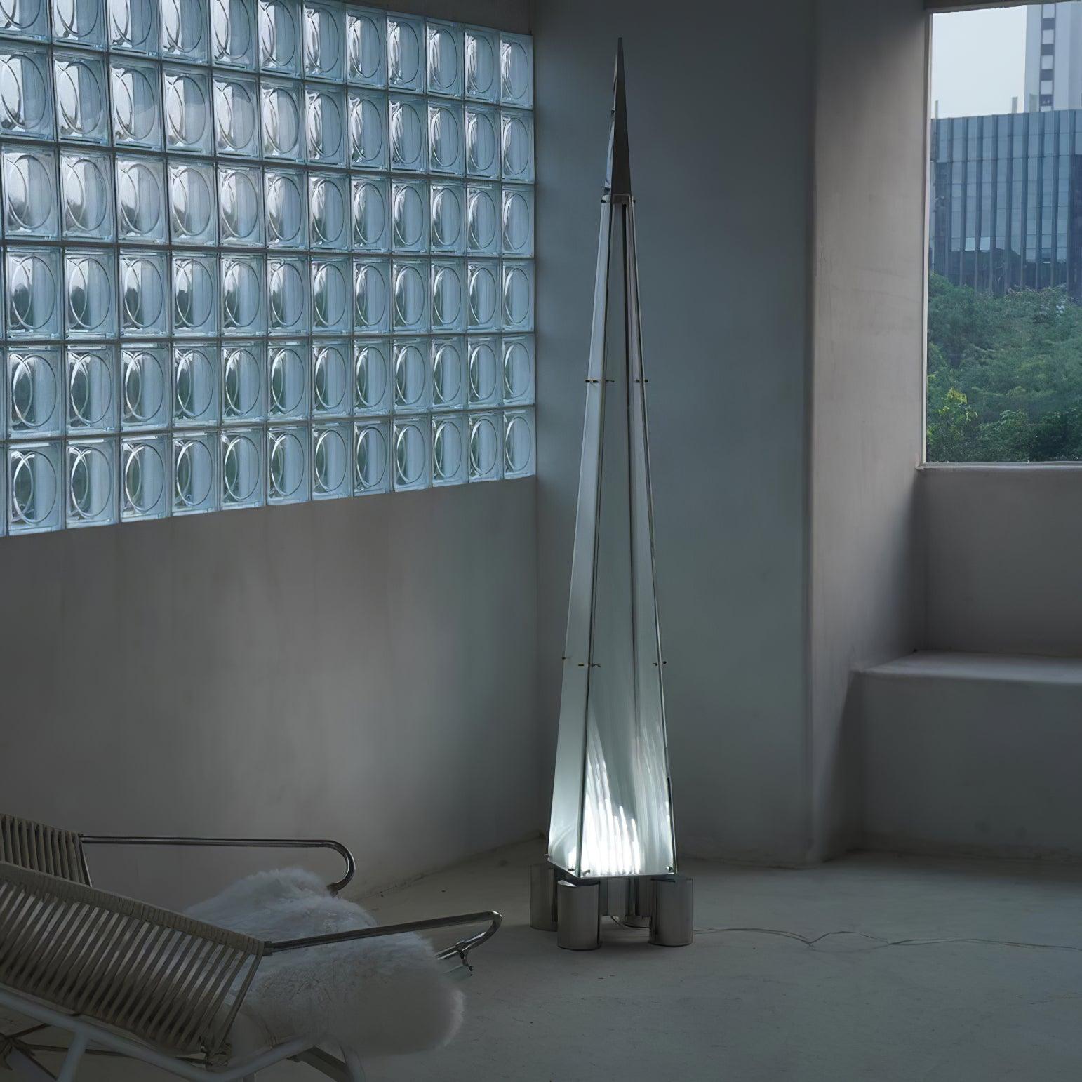Riley Modern Glass Floor Lamp-Neutral Decor