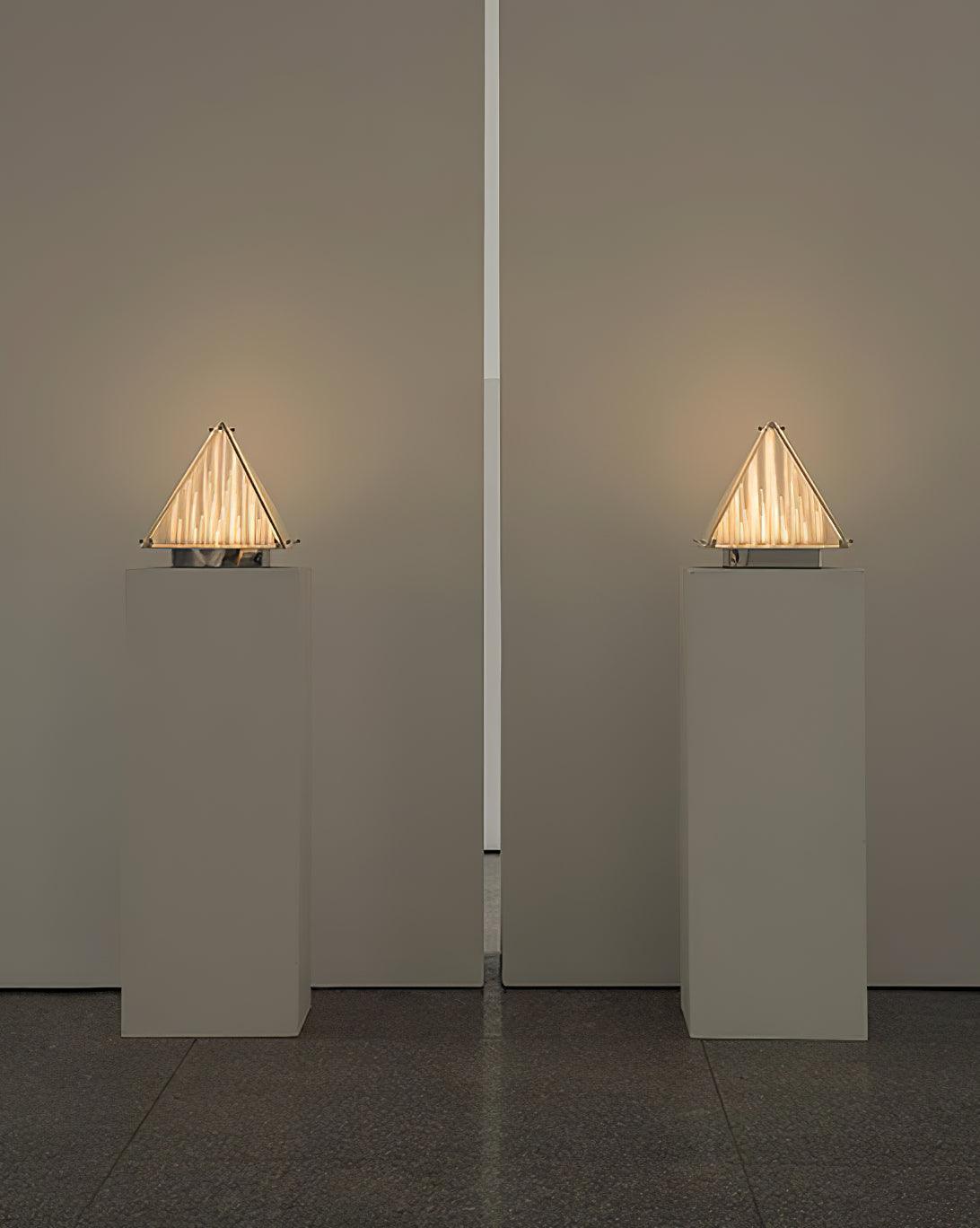 Mymiryre Pyramid Glass Table Lamp-Neutral Decor