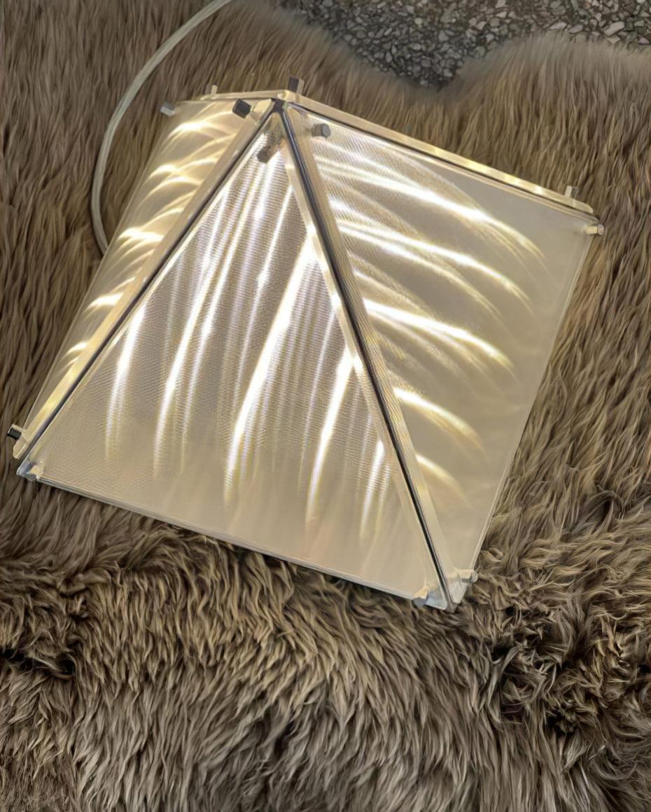 Mymiryre Pyramid Glass Table Lamp-Neutral Decor