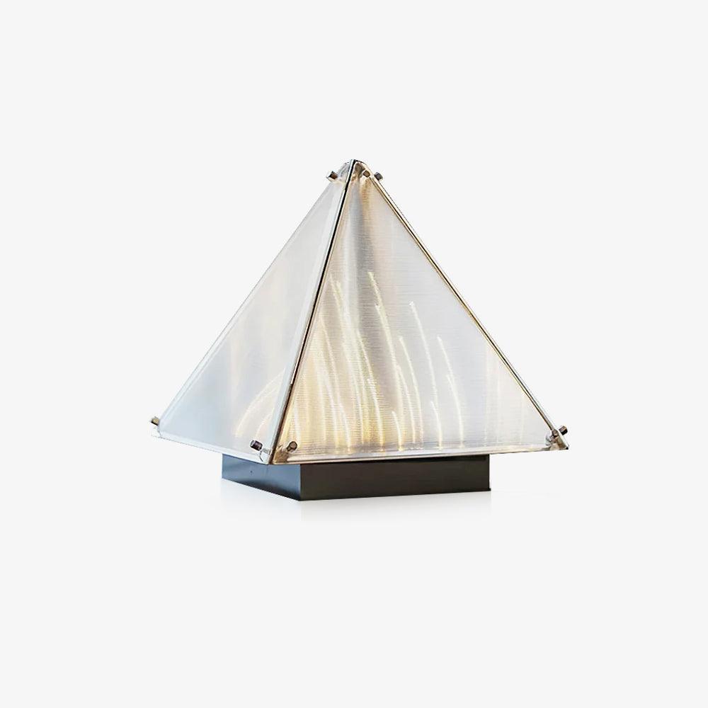 Mymiryre Pyramid Glass Table Lamp-Neutral Decor