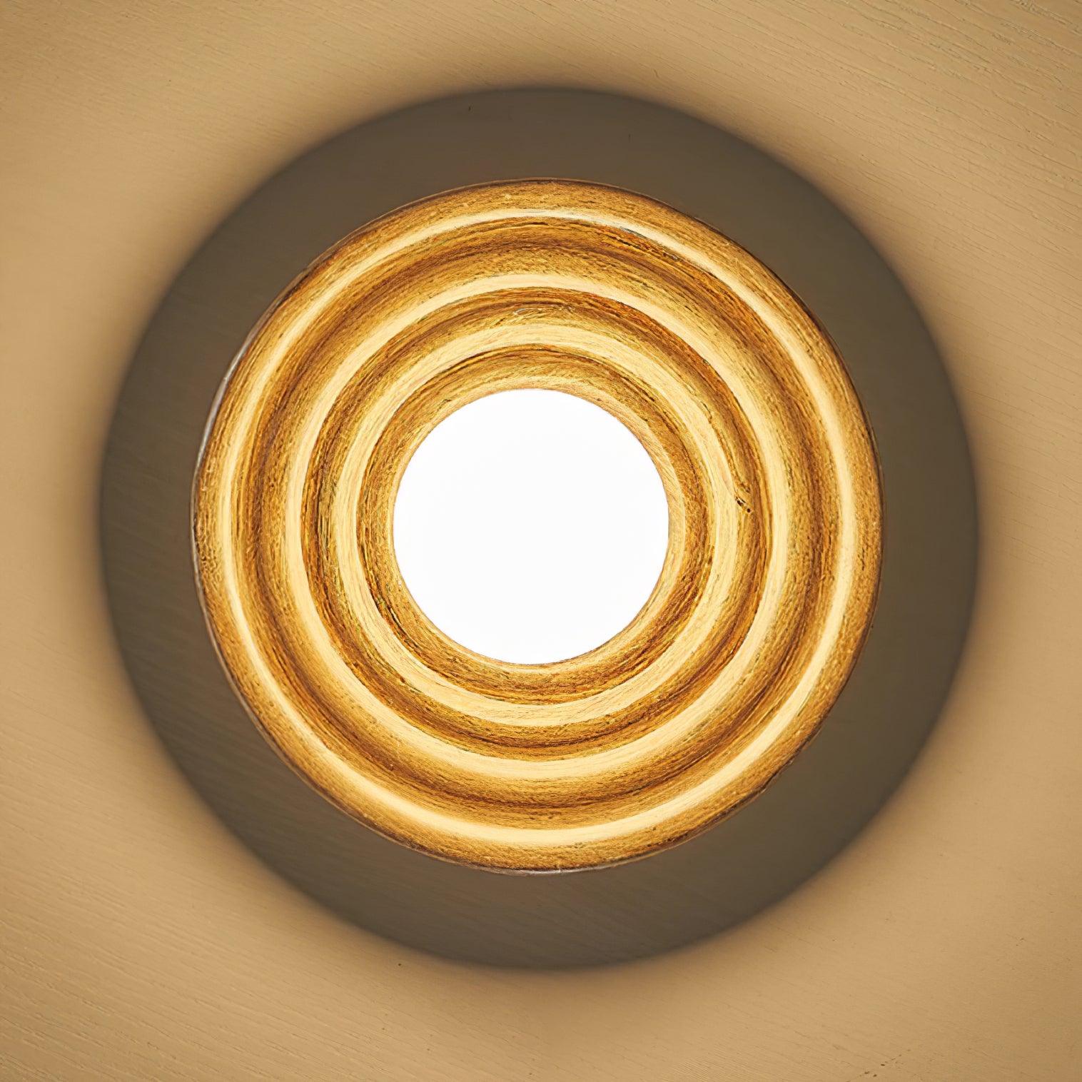 Ceiling Light Metal Body Resin Rippled Canopy Organic Minimalist
